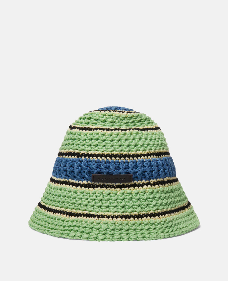 Logo Cotton Crochet Bucket Hat - 1