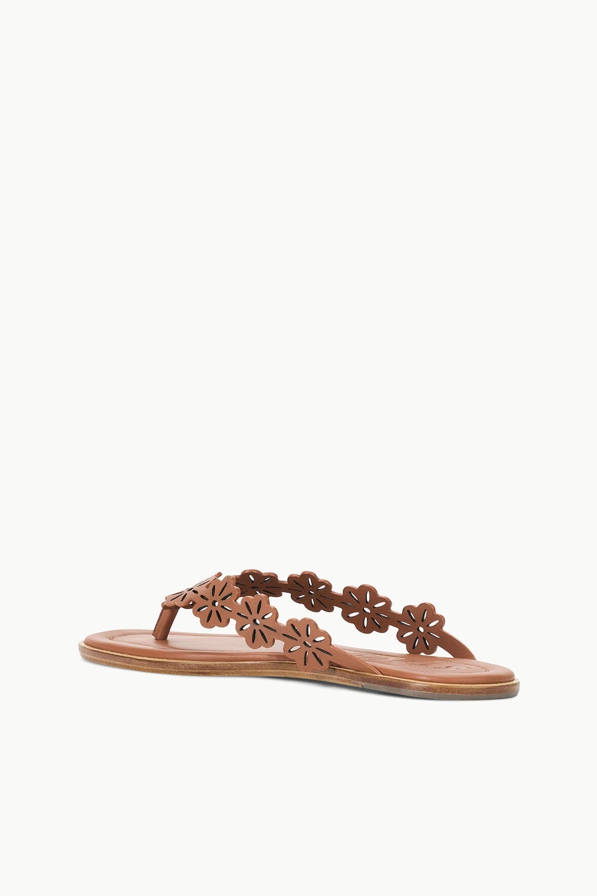 STAUD DANTE FLORAL THONG SLIDE TAN - 6