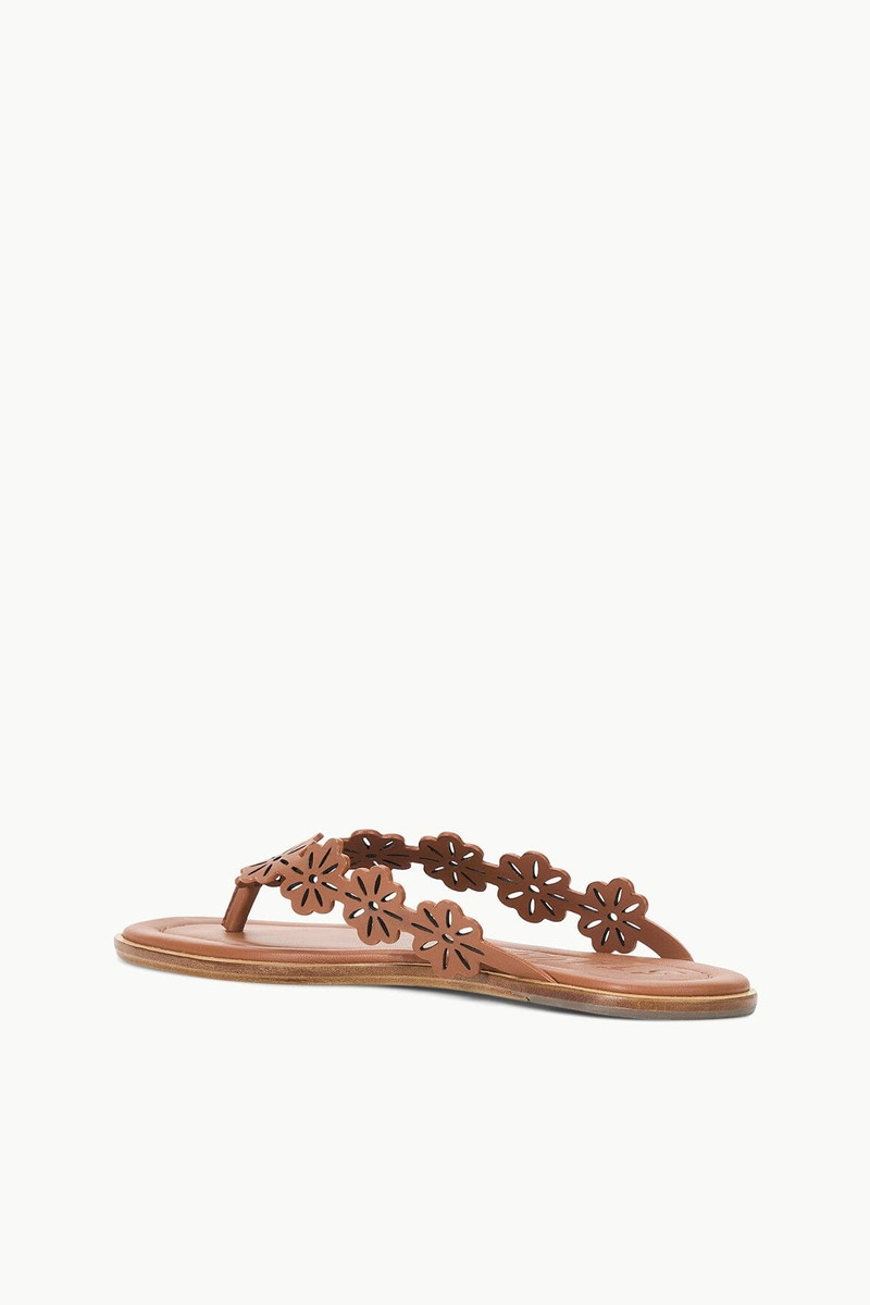 STAUD STAUD DANTE FLORAL THONG SLIDE TAN outlook