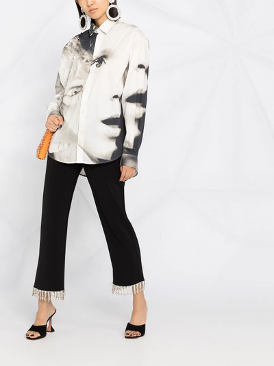 MSGM face-print cotton shirt outlook