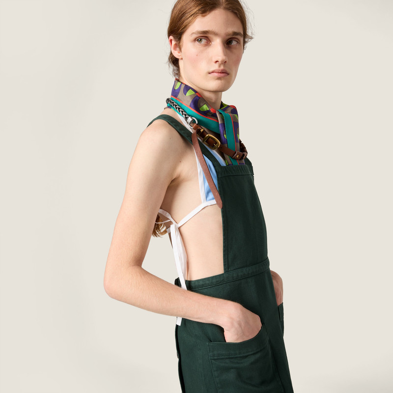 Miu Miu Metal and leather necklace outlook