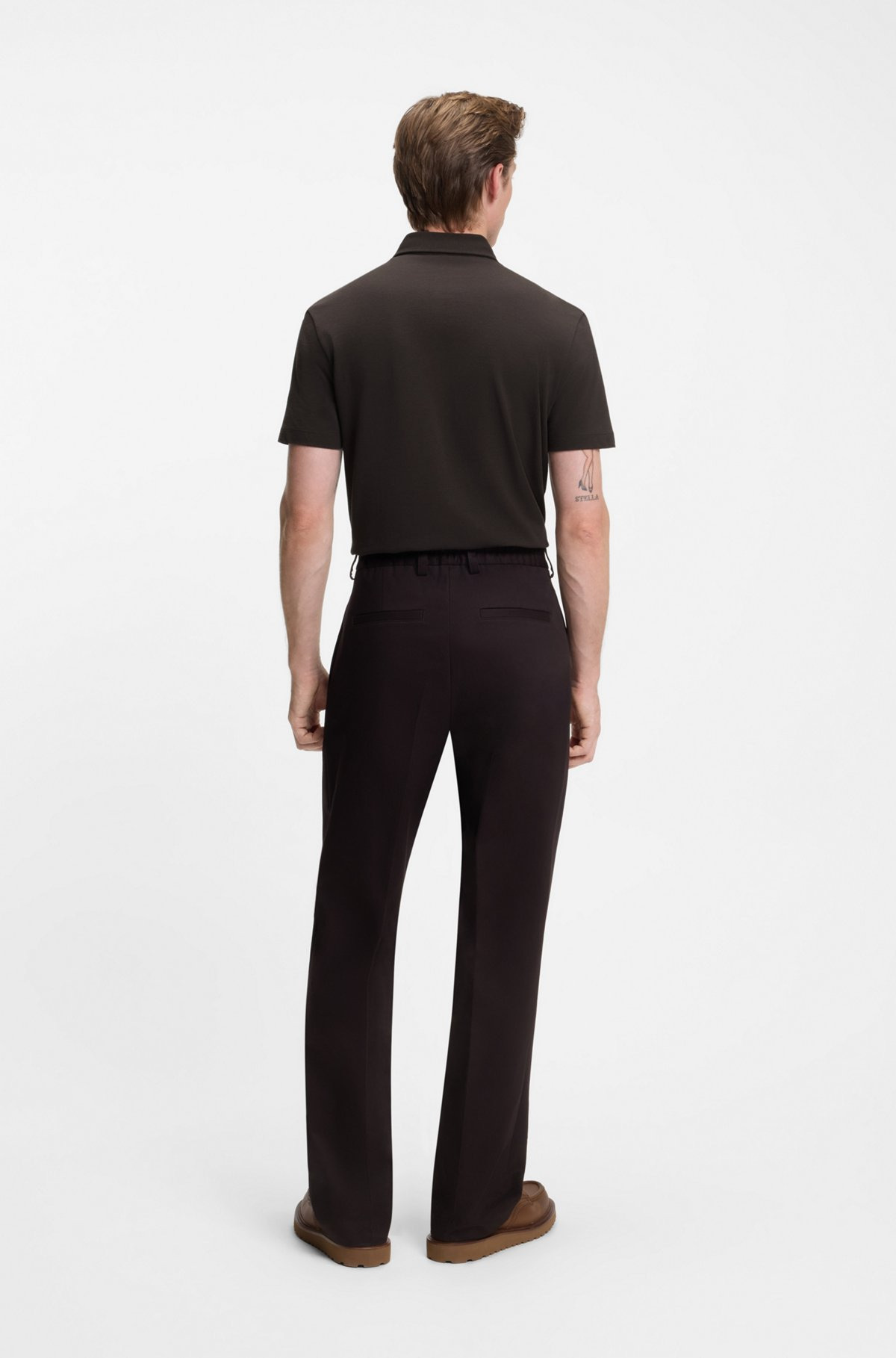 BECKHAM X BOSS POLO SHIRT IN COTTON AND SILK - 5