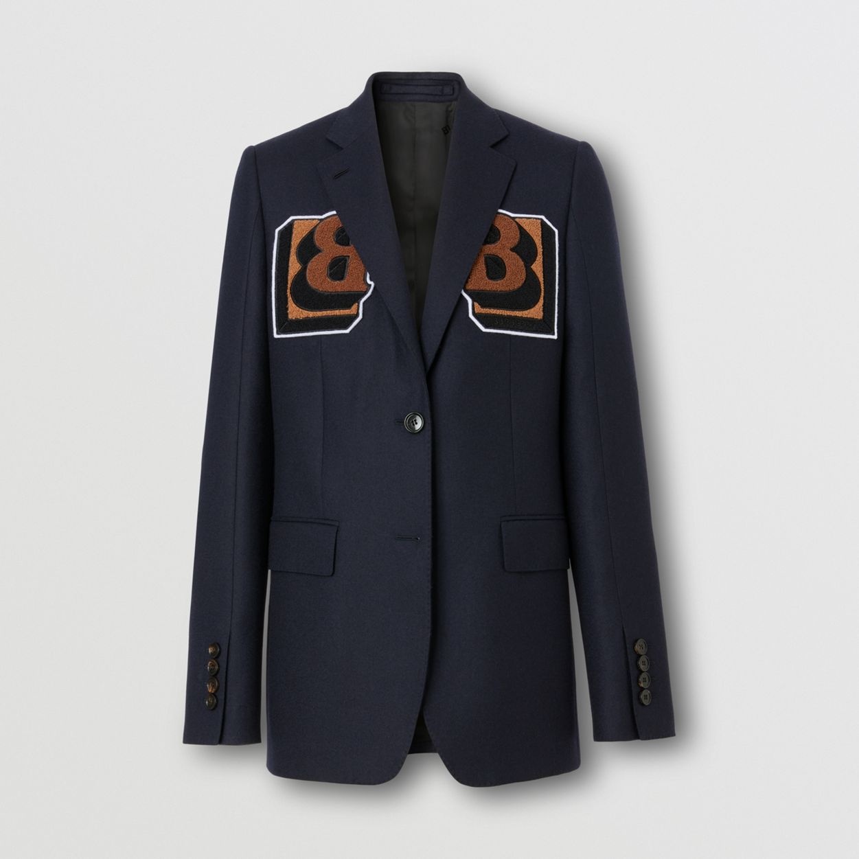 Letter Graphic Wool Tailored Jacket - 1