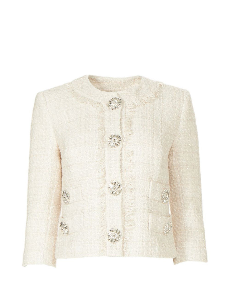 Macie crystal-button cropped jacket 1