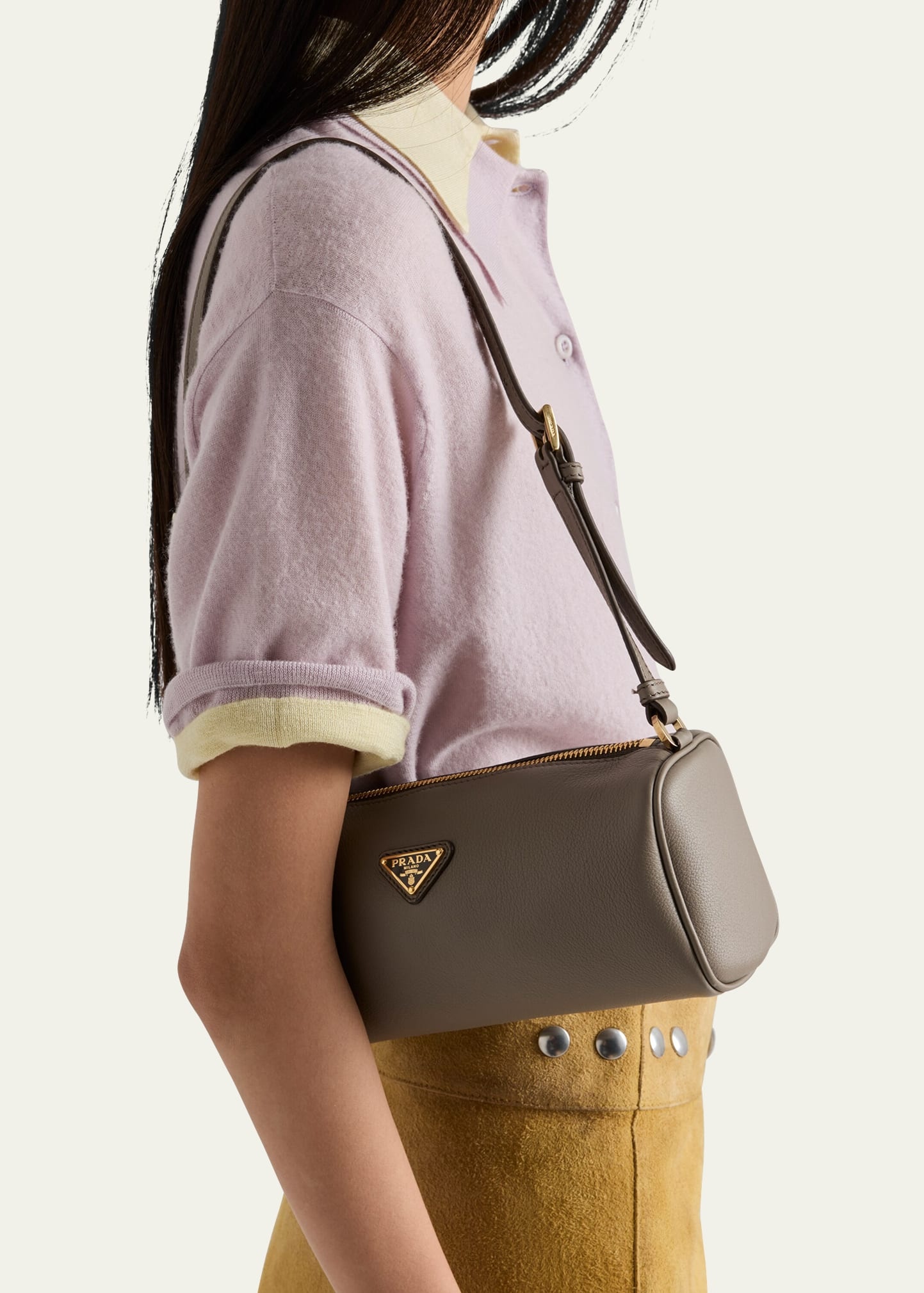Soft Grain Leather Shoulder Bag - 2