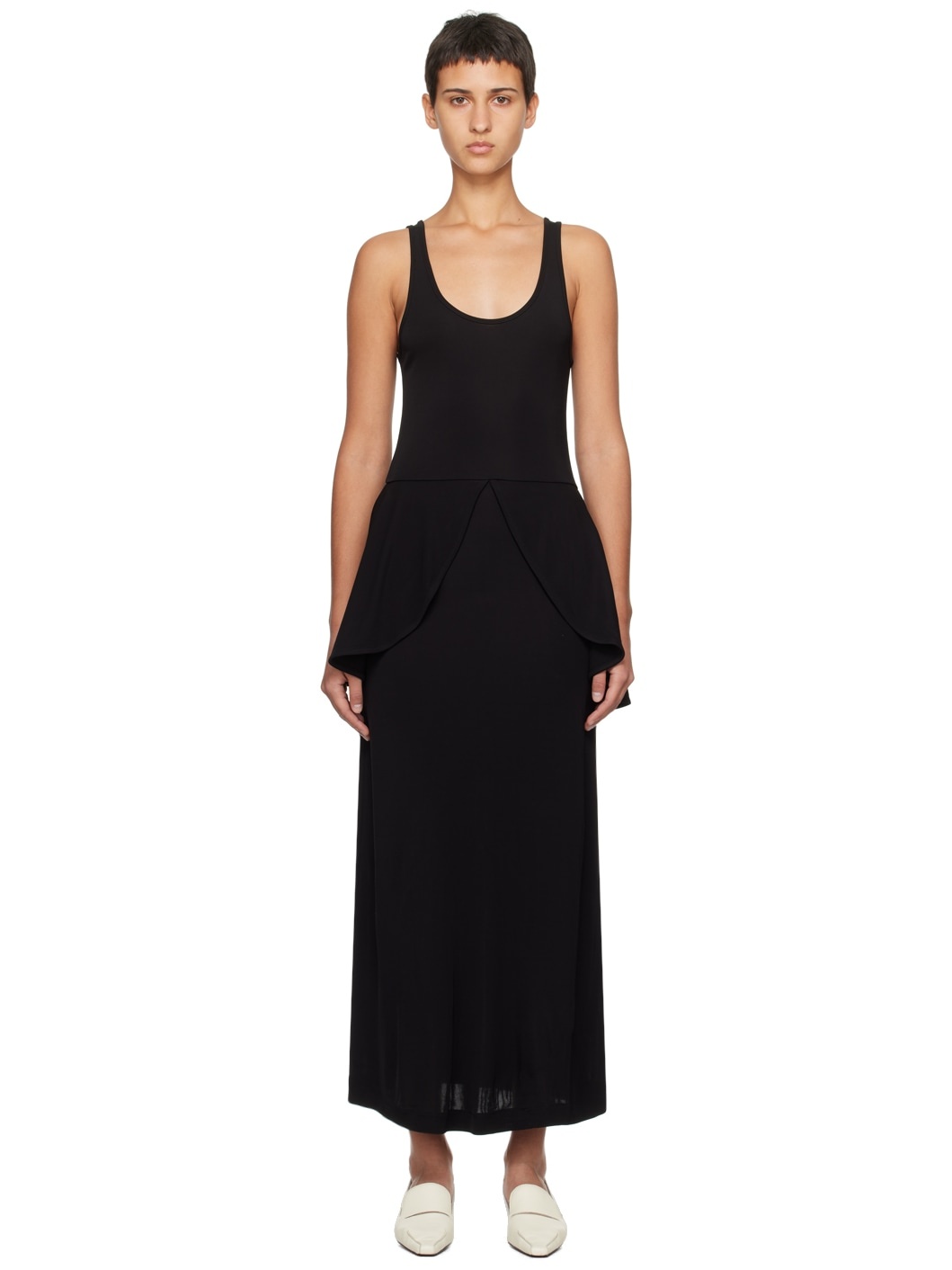 Black Petal Maxi Dress - 1