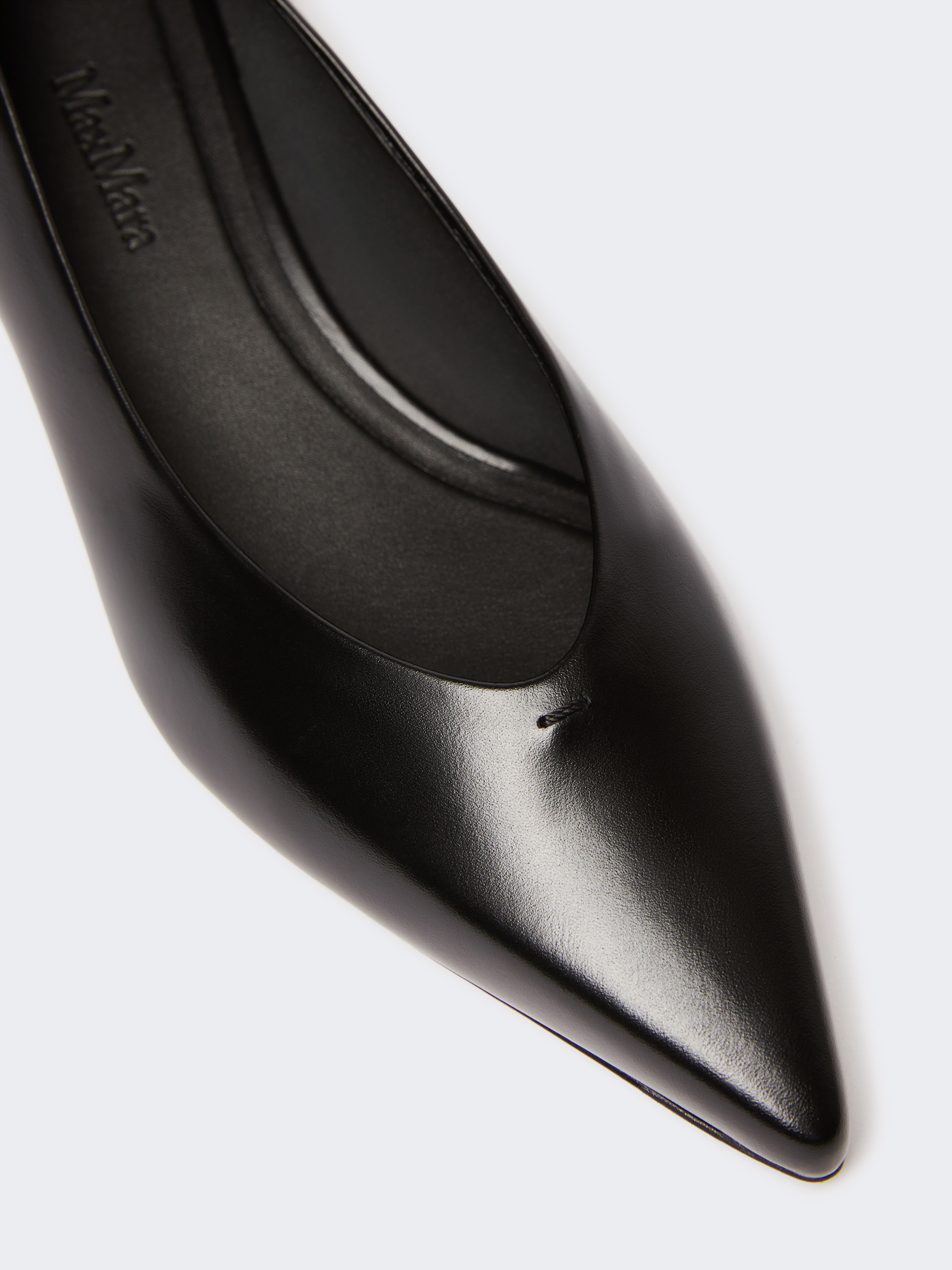 KITTENPUMP Kitten-heel leather court shoes - 4