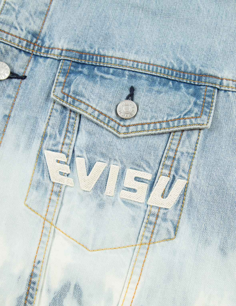 DAICOCK INSERT TIE-DYE DENIM VEST 8