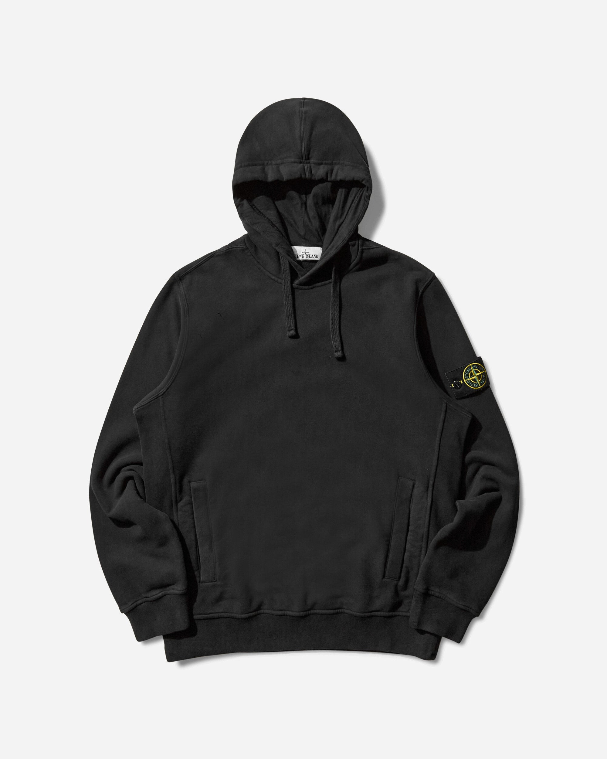 Men's Garment Dyed Hoodie Black - 1