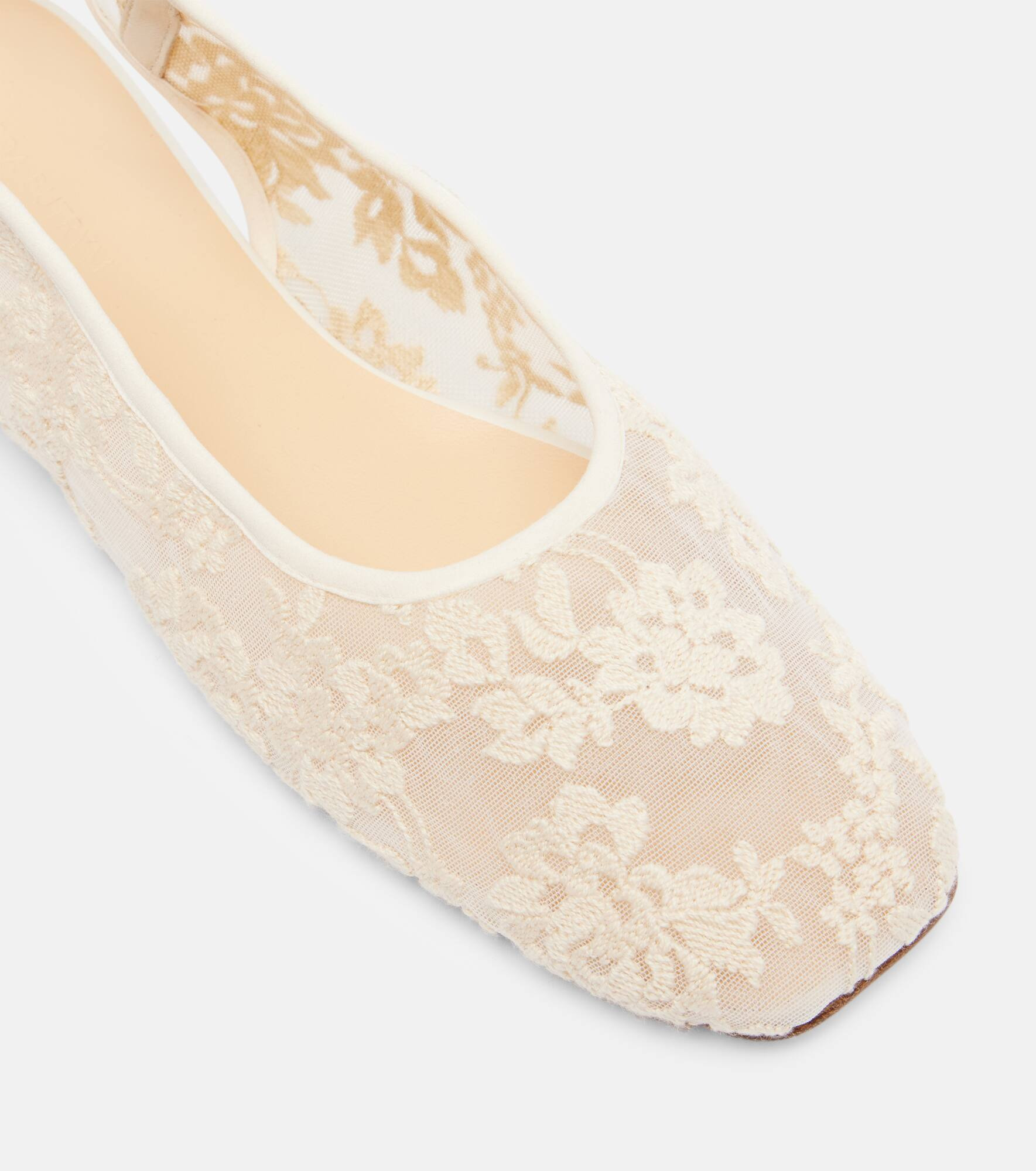Lace slingback flats - 5