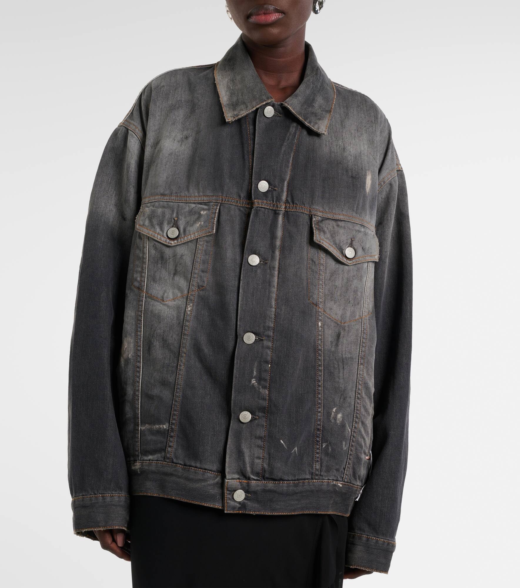 Printed denim jacket - 6