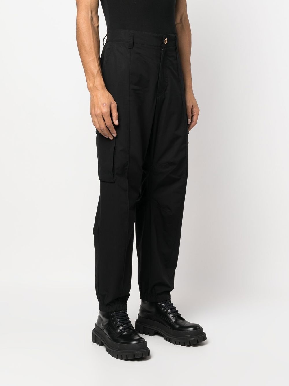 slim-cut cargo trousers - 3