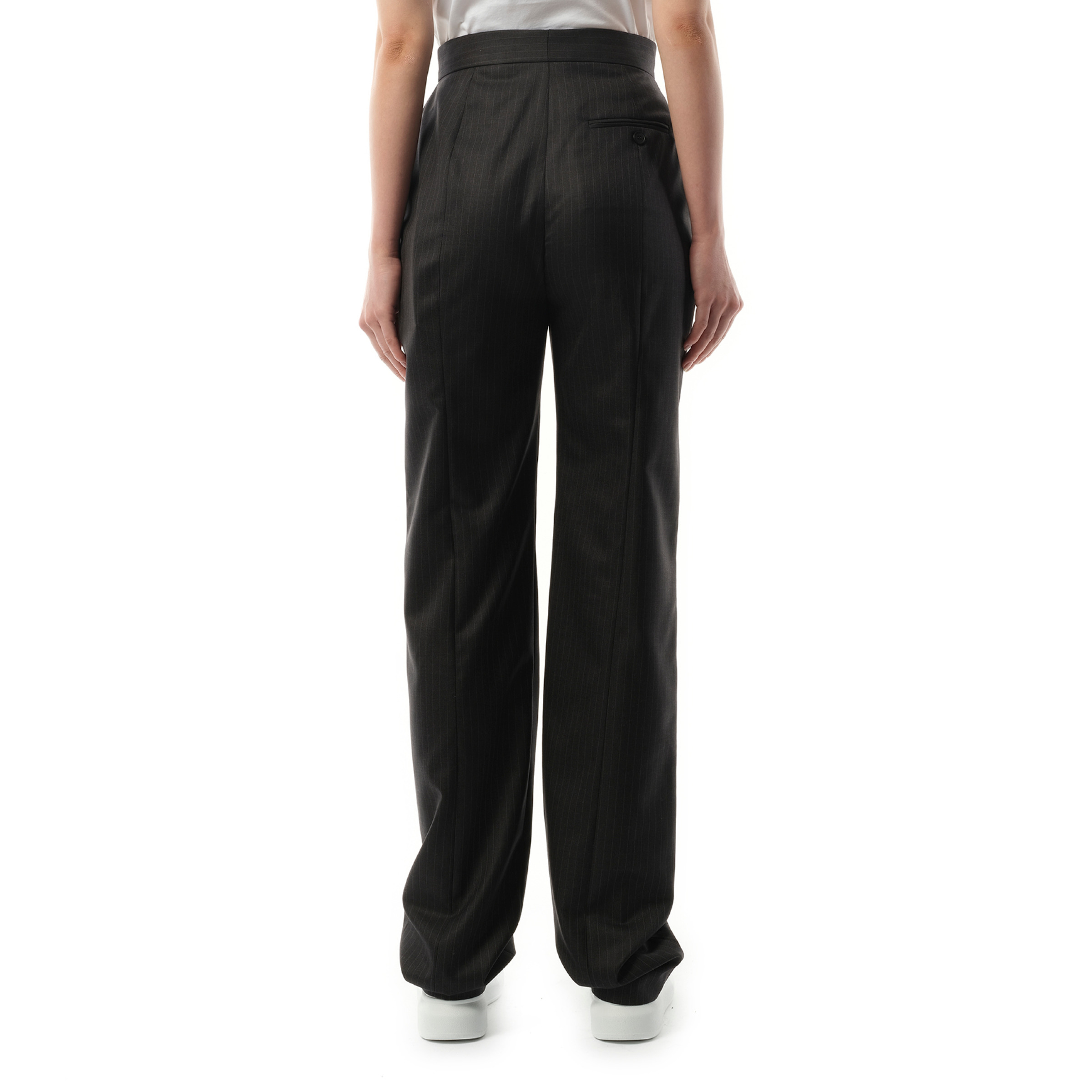 Straight Leg Trousers in Grey - 6
