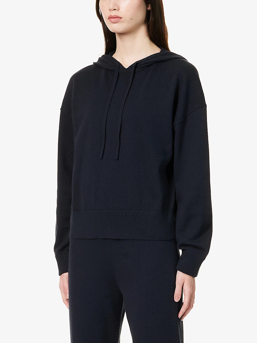 Drawstring-hood cotton and cashmere-blend hoody - 3