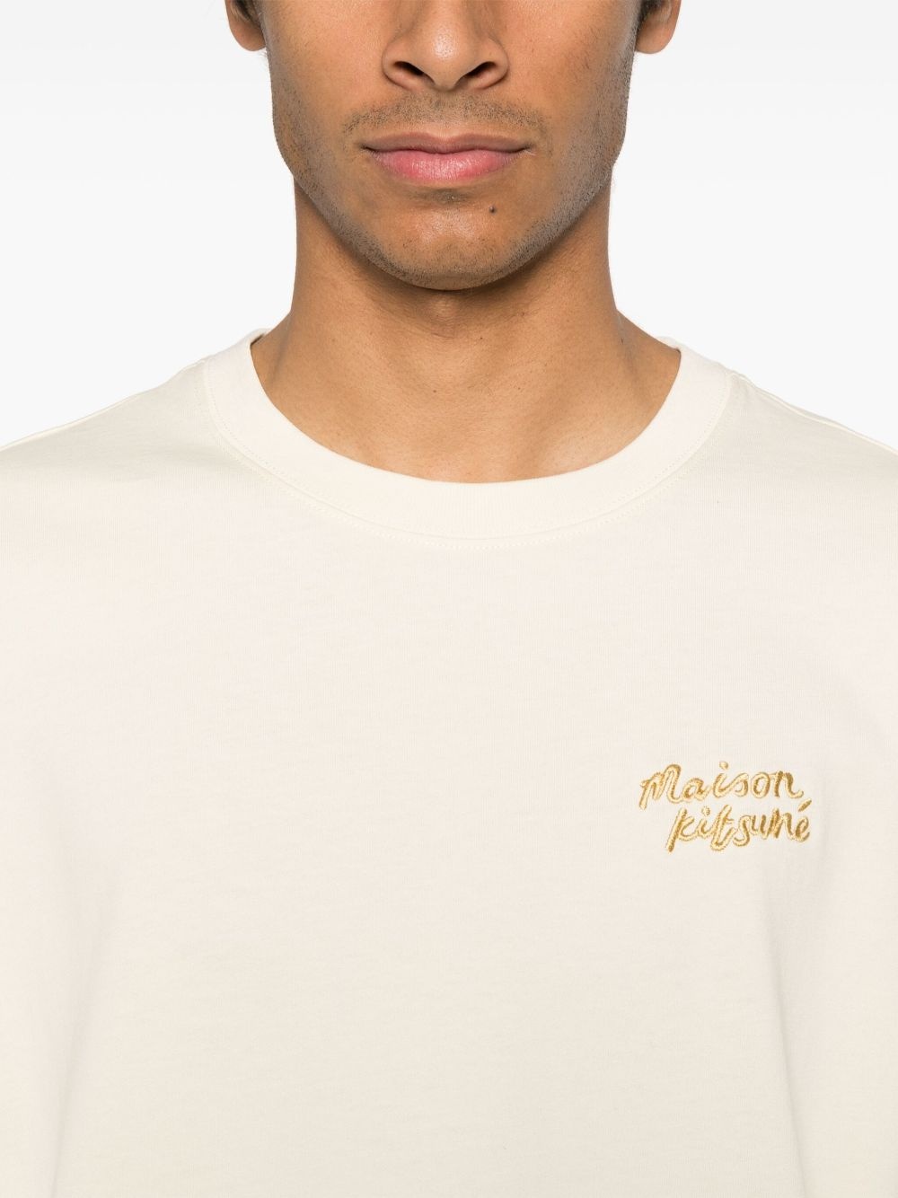 Handwriting-embroidered T-shirt - 4