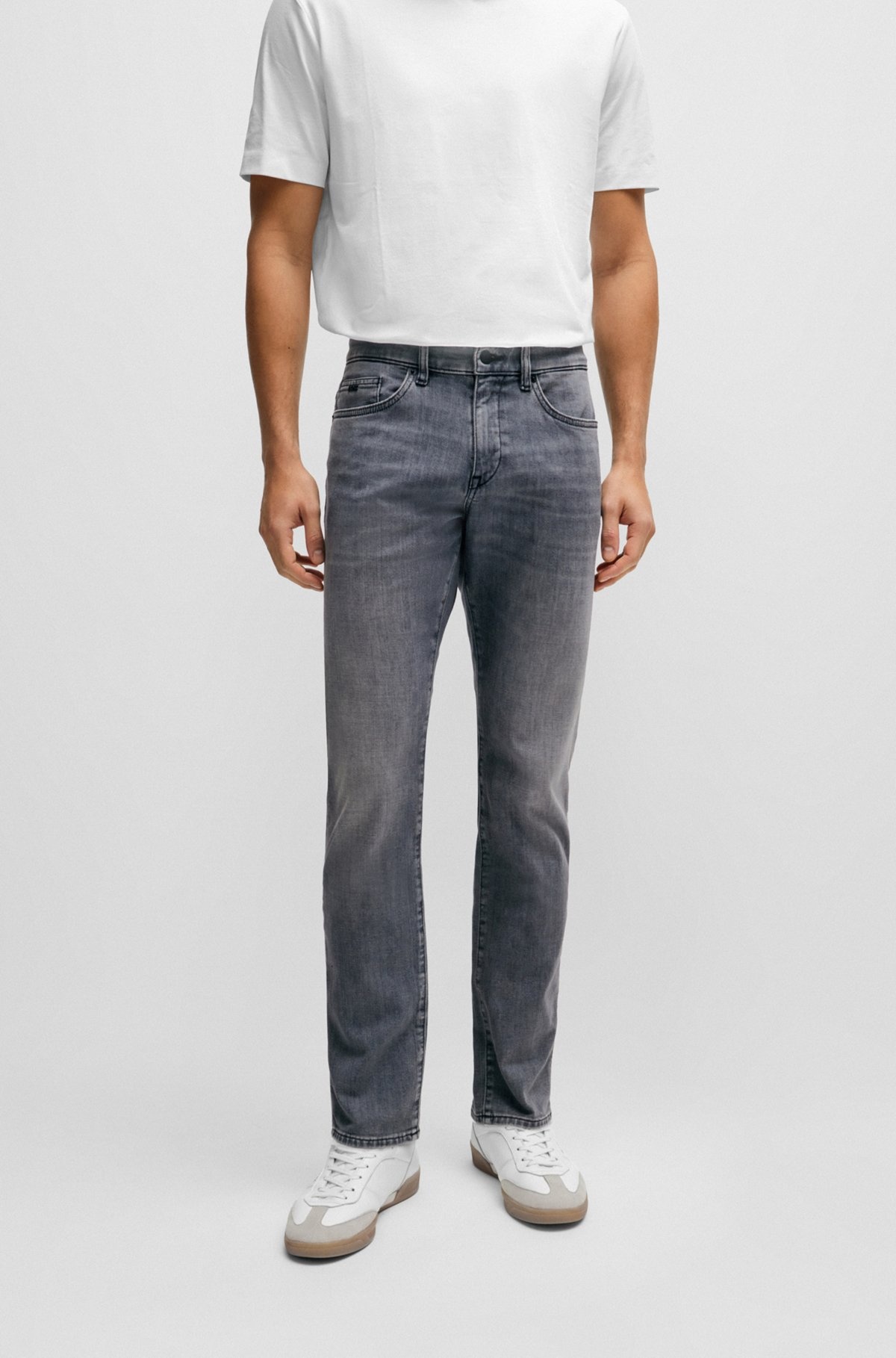 SLIM-FIT JEANS IN BLACK DENIM - 2