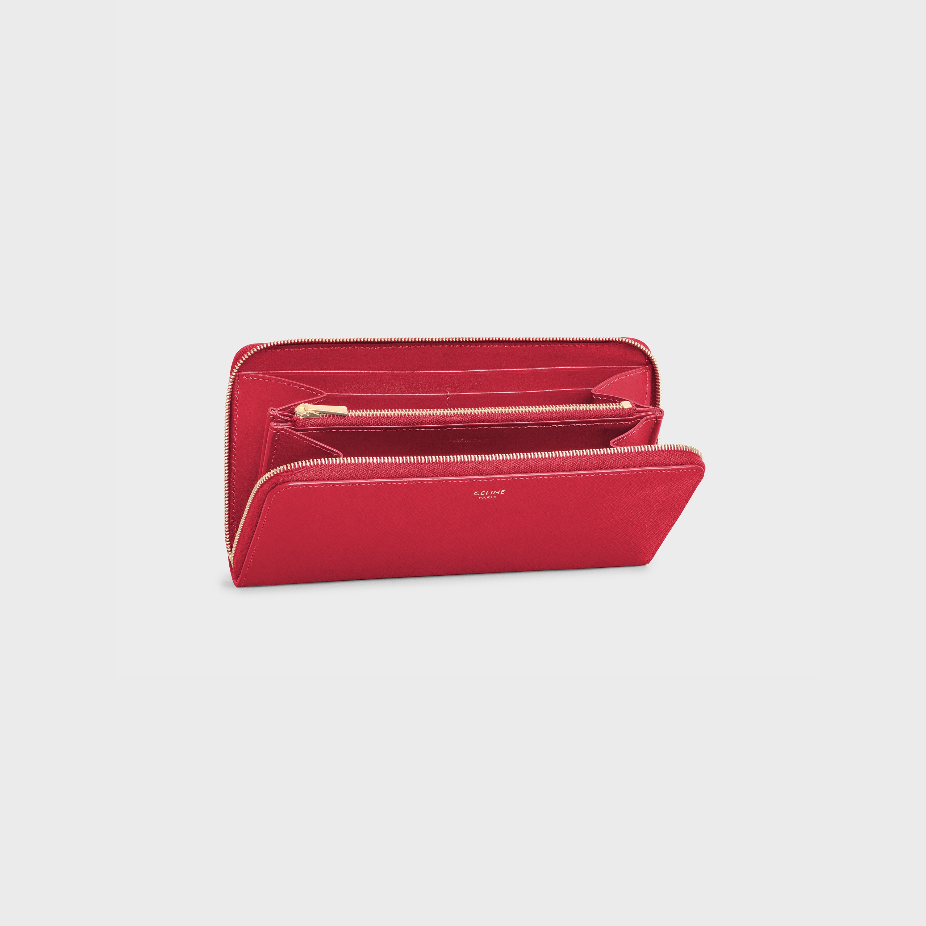 LARGE ZIPPED WALLET IN GRAINED CALFSKIN 4