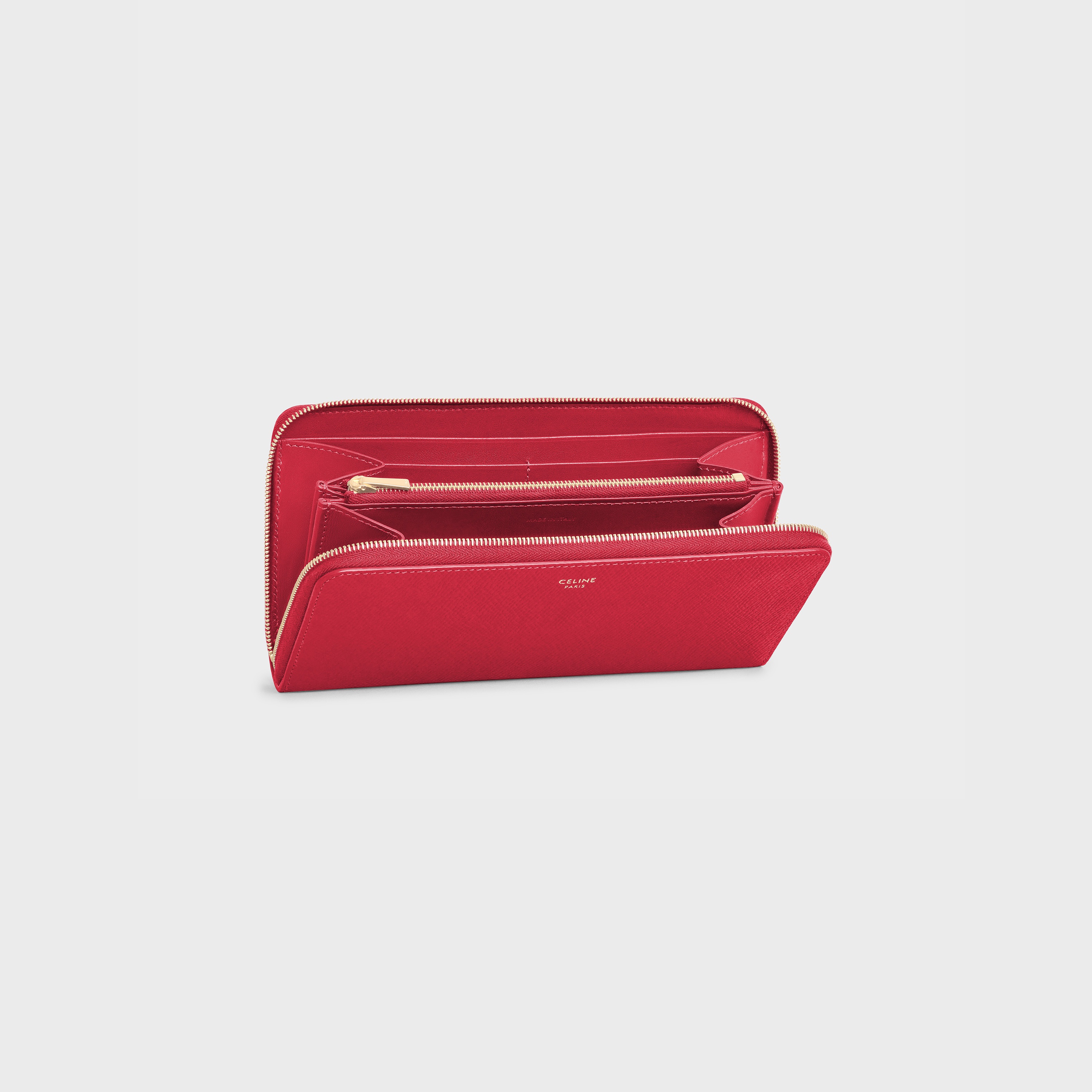 LARGE ZIPPED WALLET IN GRAINED CALFSKIN - 4