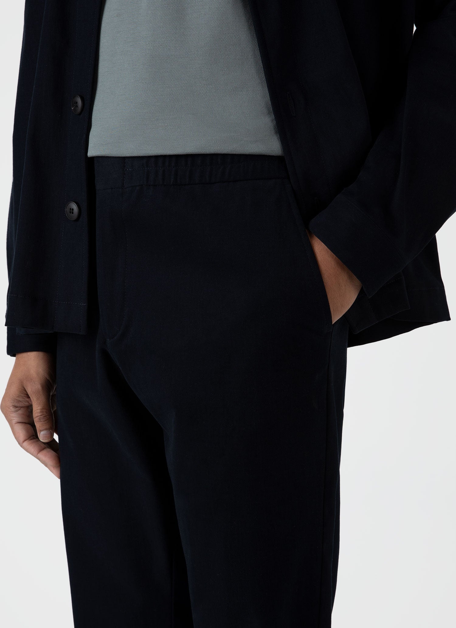 Brushed Cotton Wool Drawstring Trouser - 6