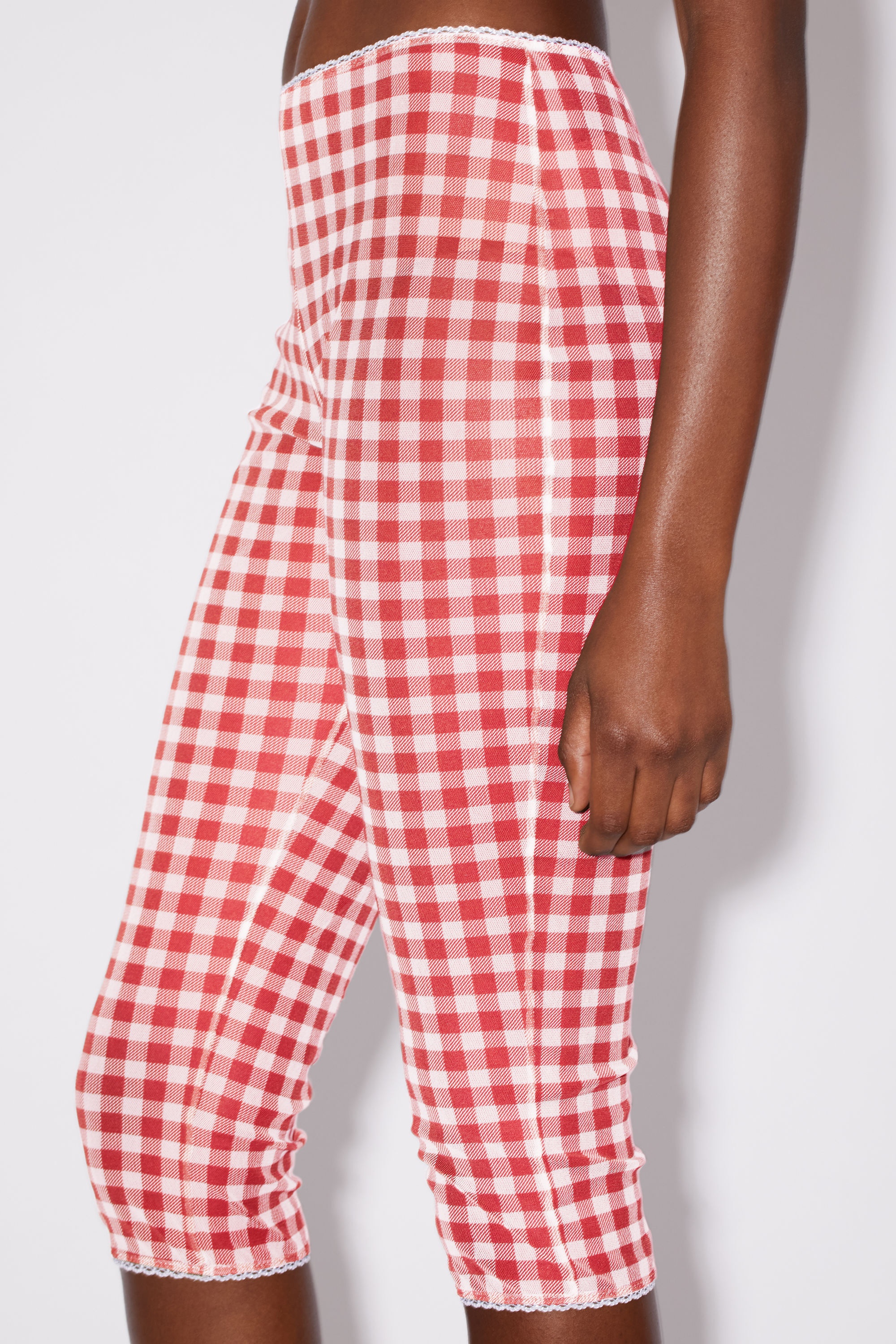 Gingham tights - Cardinal red - 5