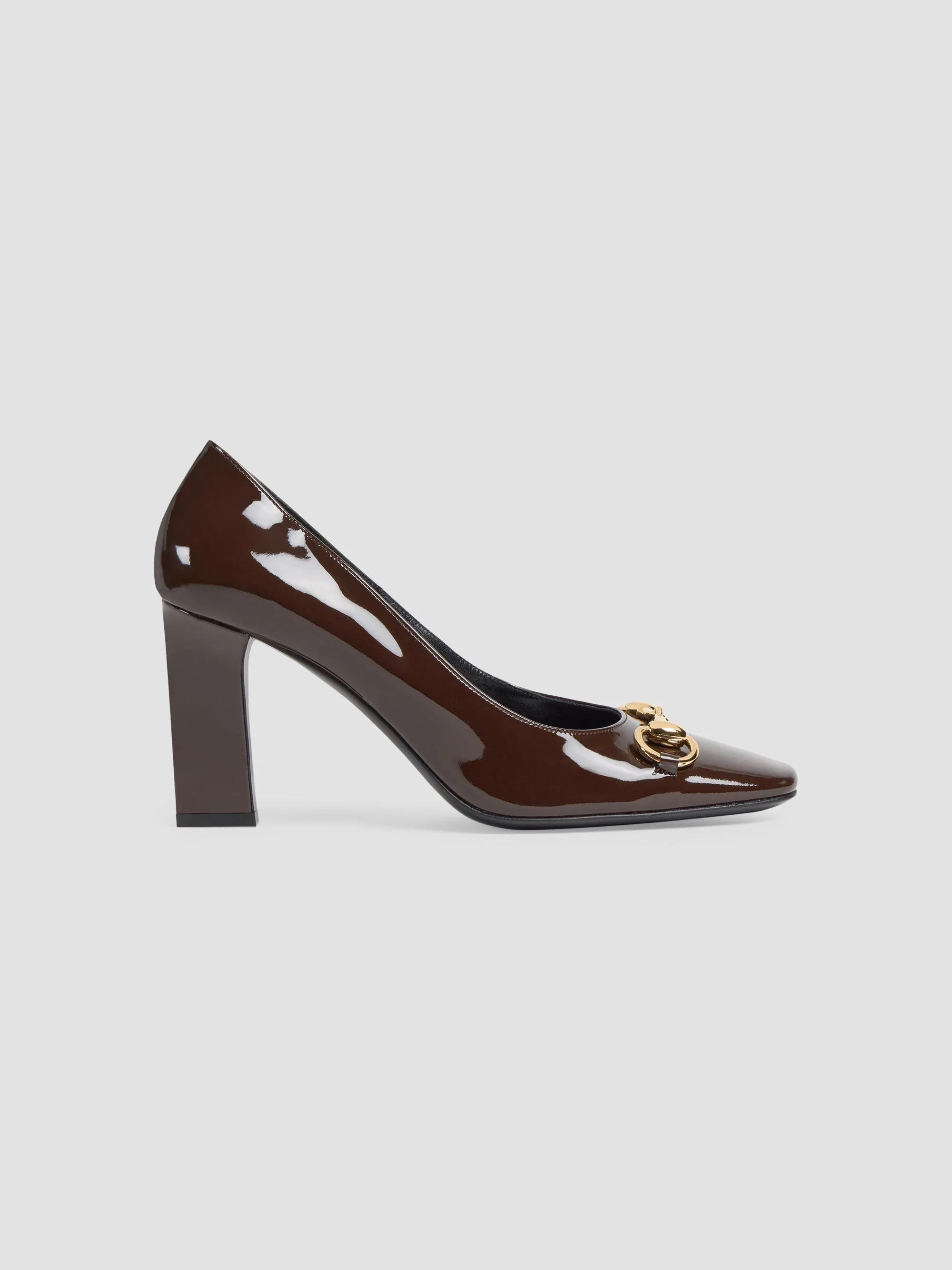 Women's Signora 85MM Patent Leather Pumps - Spiced Brown - 1
