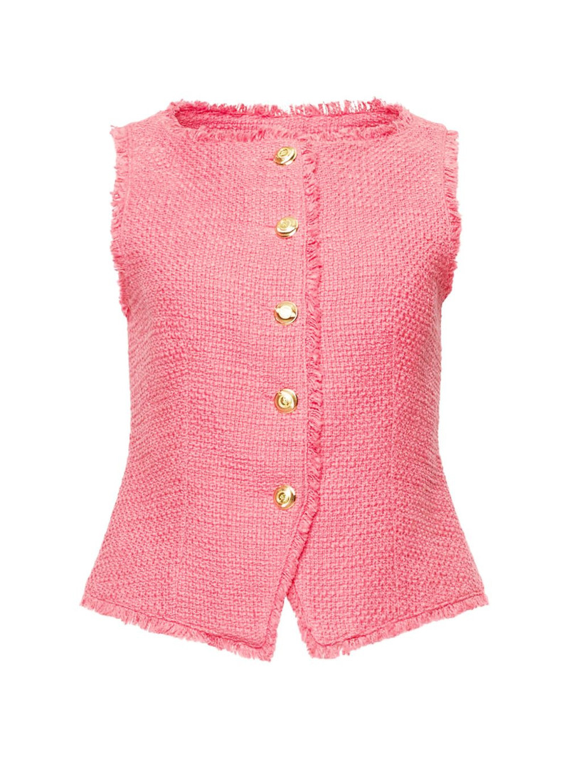 Camen button bouclé vest 1