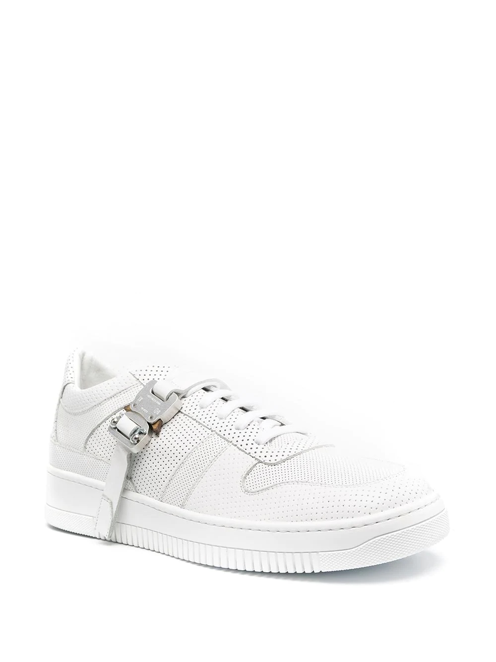 buckle-embellished perforated sneakers - 2