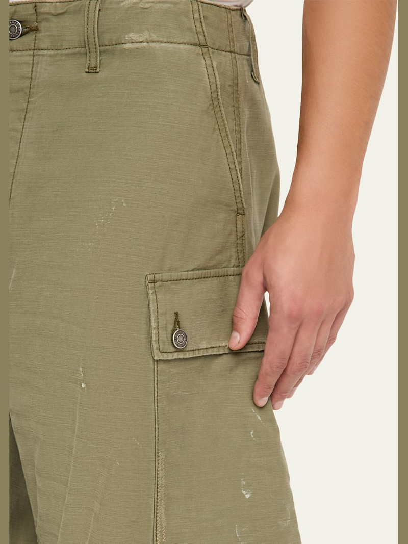 COÛT DE LA LIBERTÉ Men's Twill Barrel Leg Cargo Pants outlook