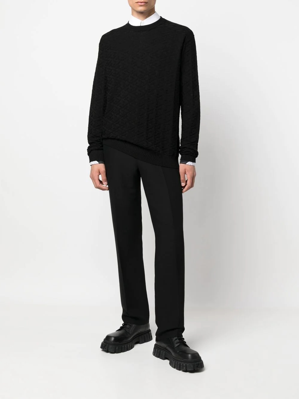 La Greca jacquard wool jumper - 2