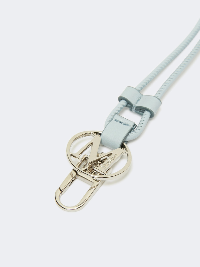 Max Mara Leather Monogram strap with pendant detail - SKY BLUE outlook