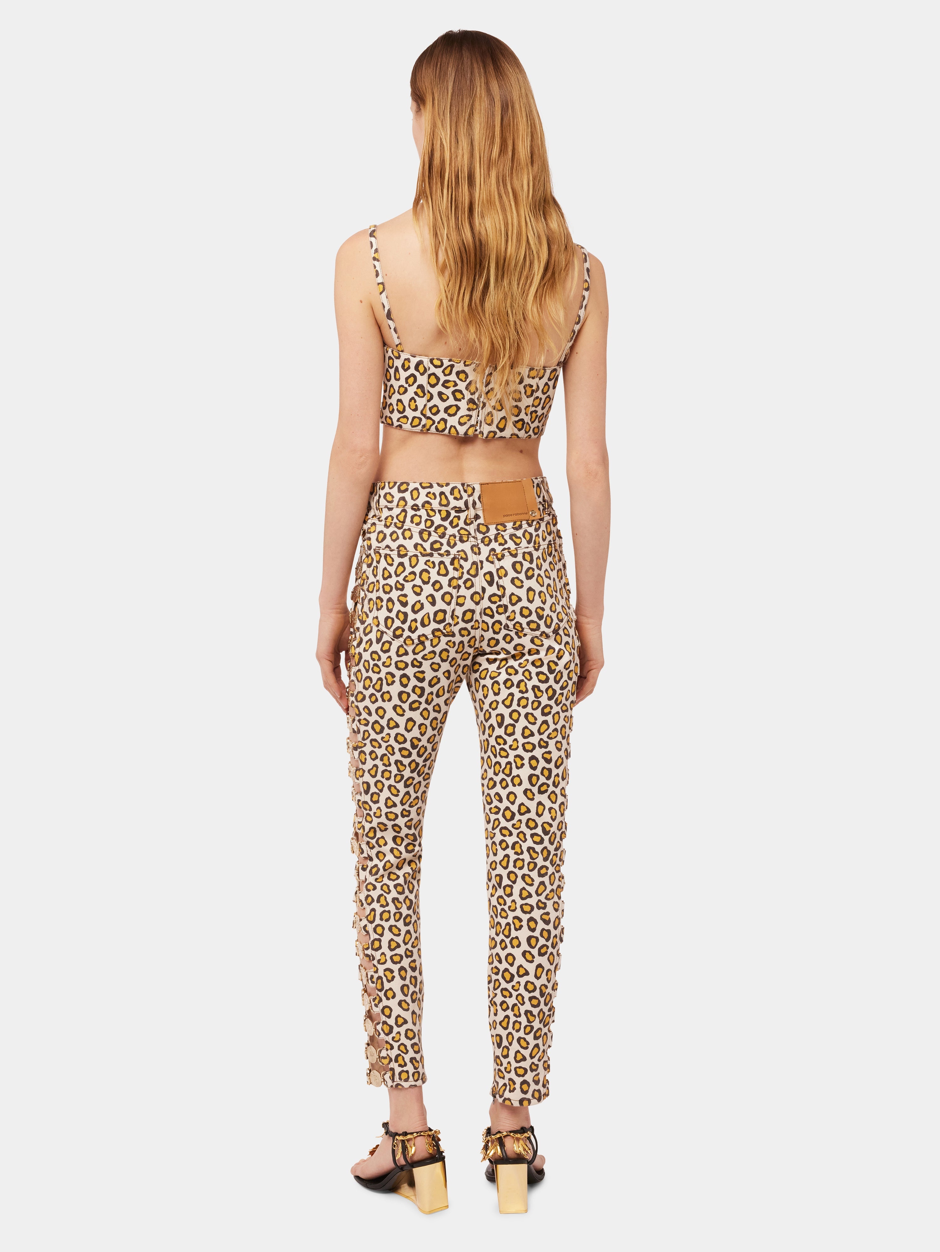 LEOPARD PRINTED FITTED PANTS - 3