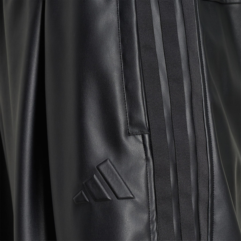 STADIUM OVERSIZED FIT FAKE LEATHER FULL LENGTH OPEN HEM PANTS 5