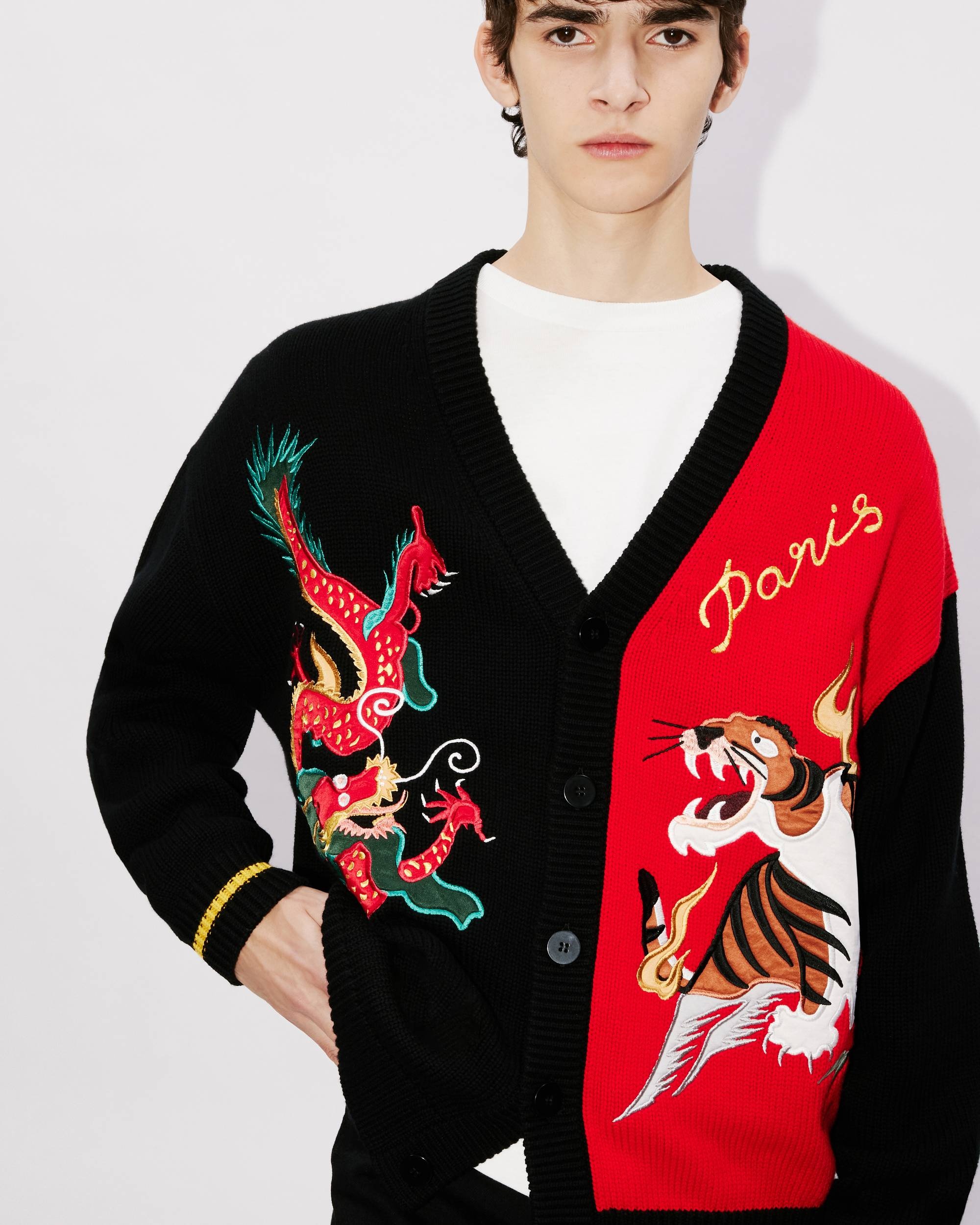 'Year of the Dragon' embroidered genderless cardigan - 6