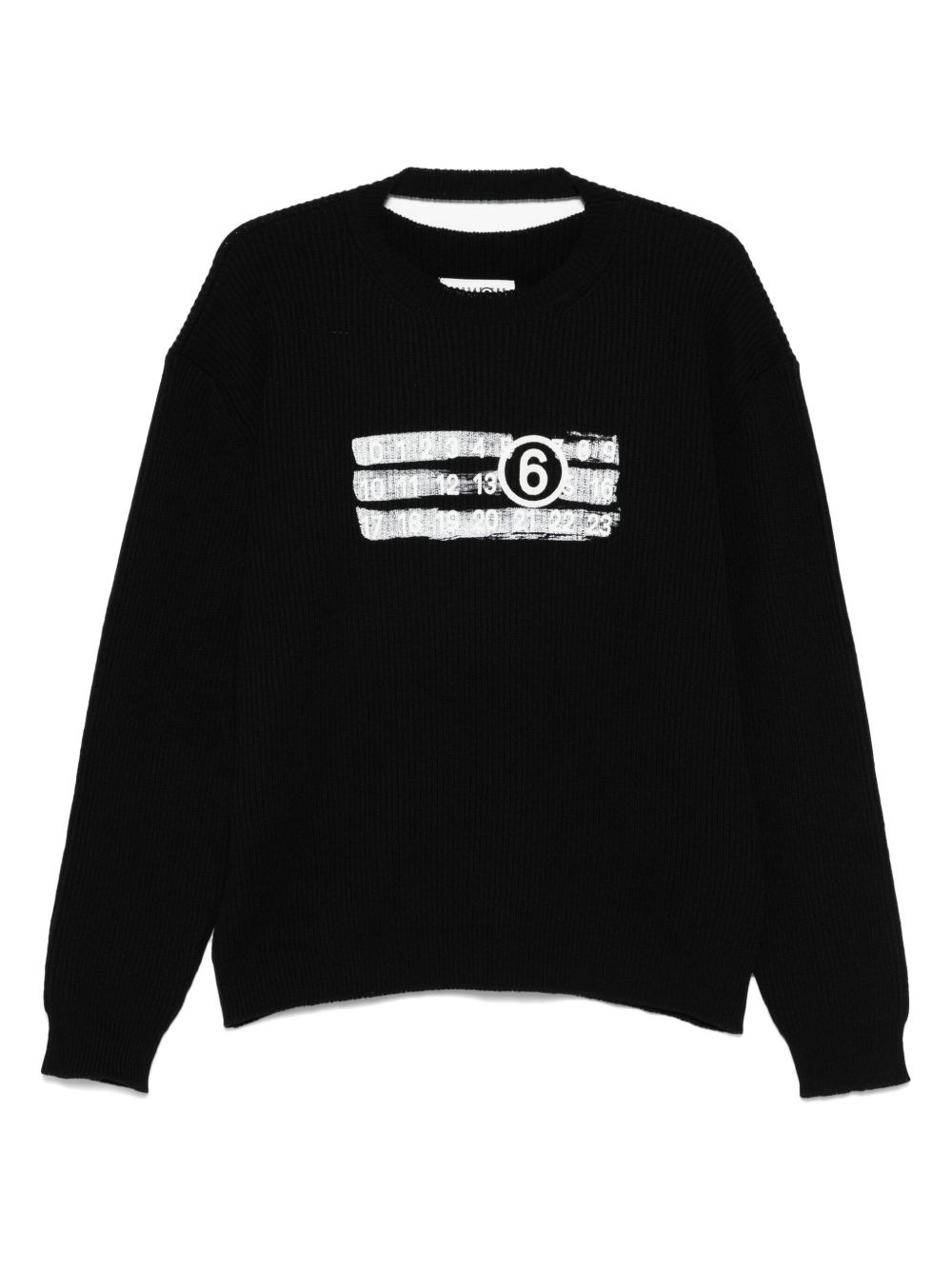 Numbers-print sweater - 1