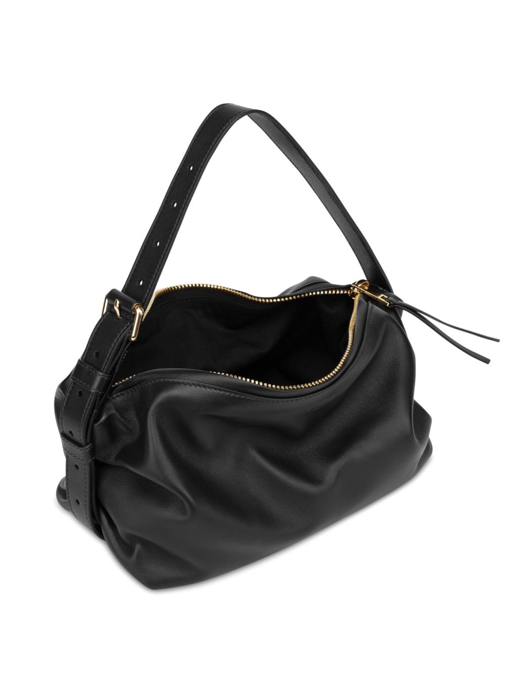 slouchy leather shoulder bag - 3