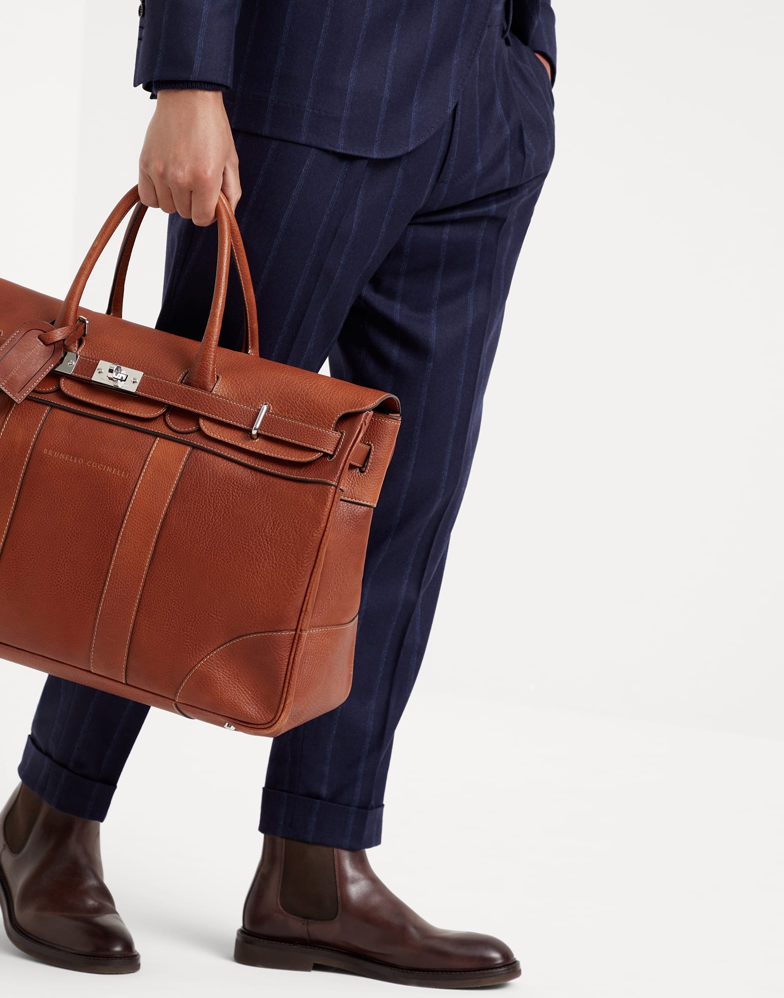 Grained calfskin Country Weekender bag - 4