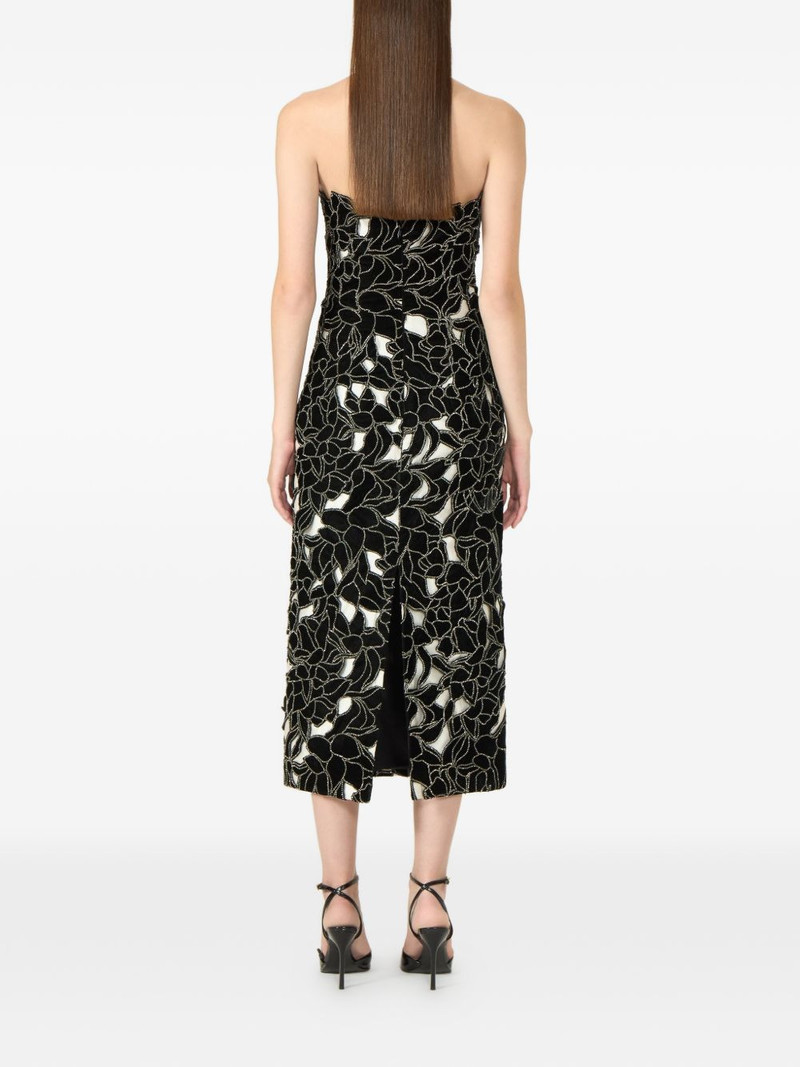 Nellia floral-cut strapless midi dress 3