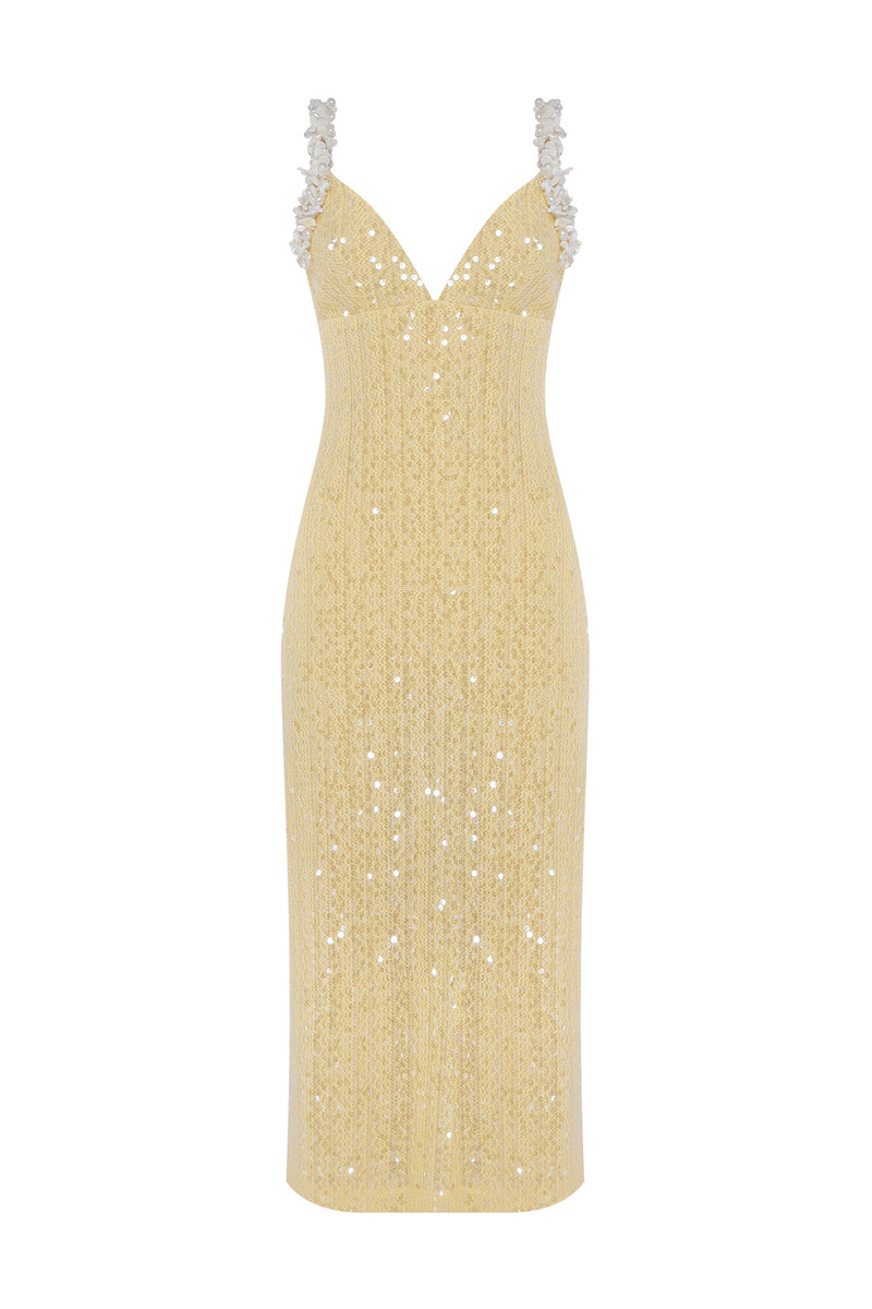 PatBO IARA CROCHET FLOWERS MIDI DRESS outlook