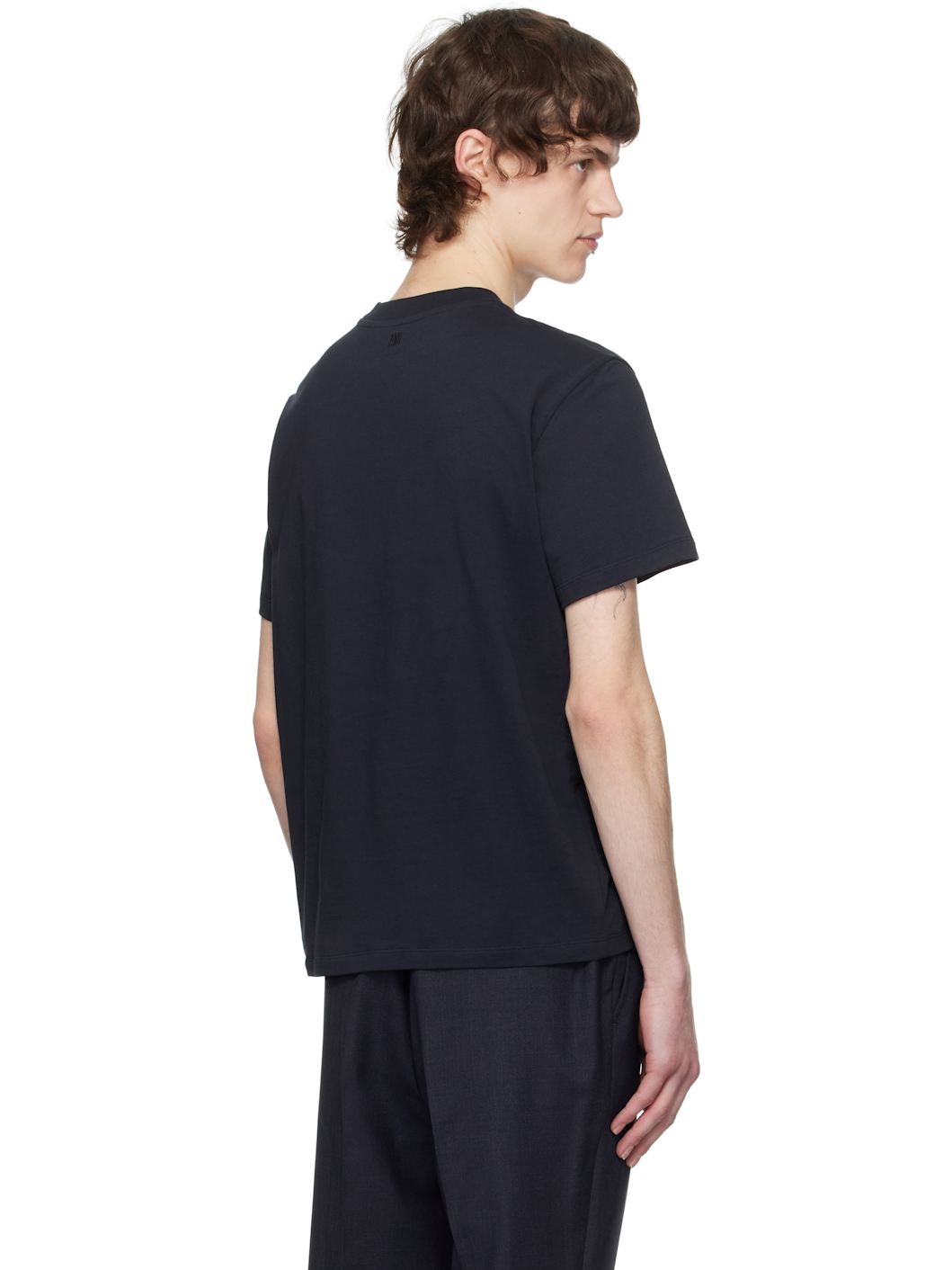 Navy Cotton Ami de Coeur T-shirt - 3