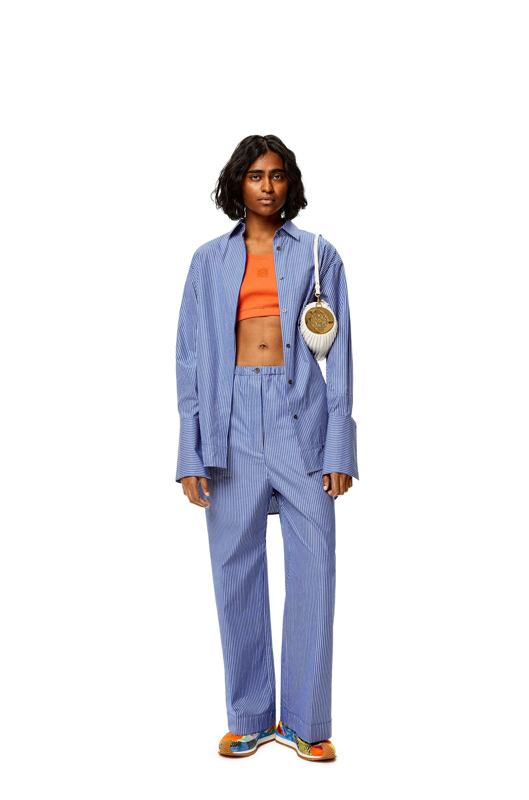 Striped pyjama trousers in cotton - 2