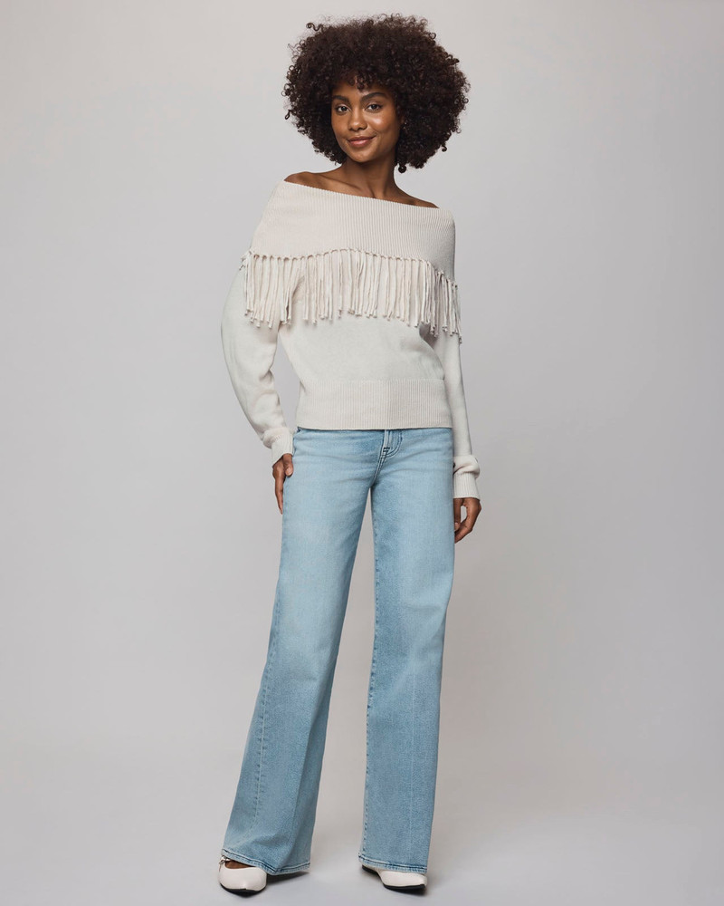 Splendid Simone Fringe Sweater outlook
