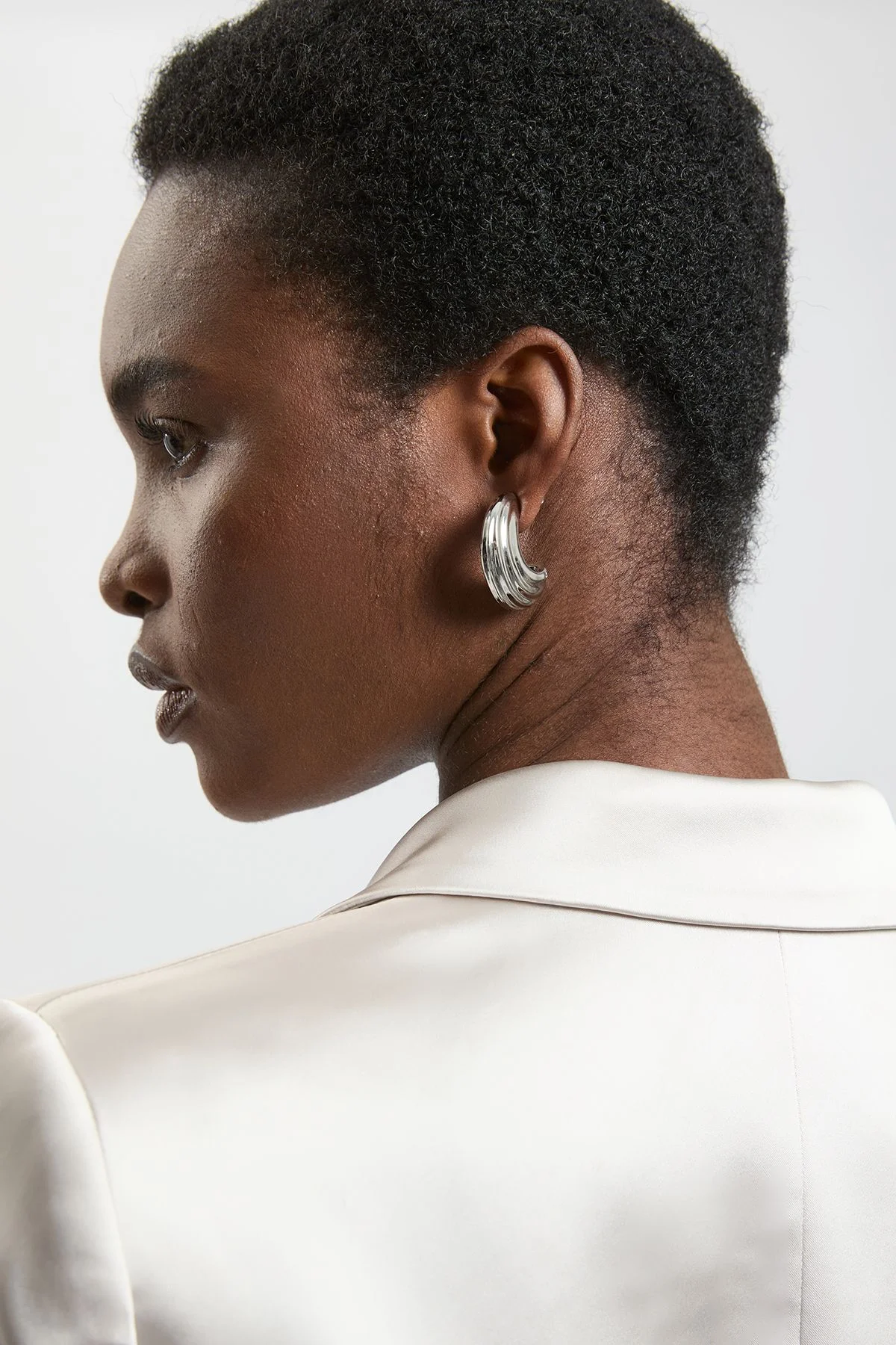 Tapered Hoop Earrings - 1