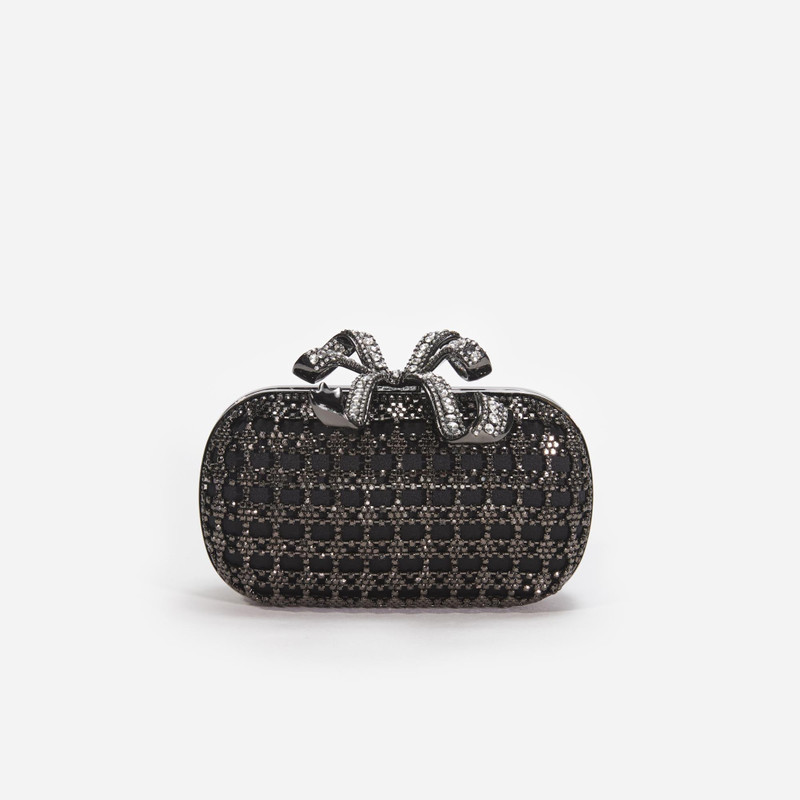 Black Crystal Clutch Bag 1
