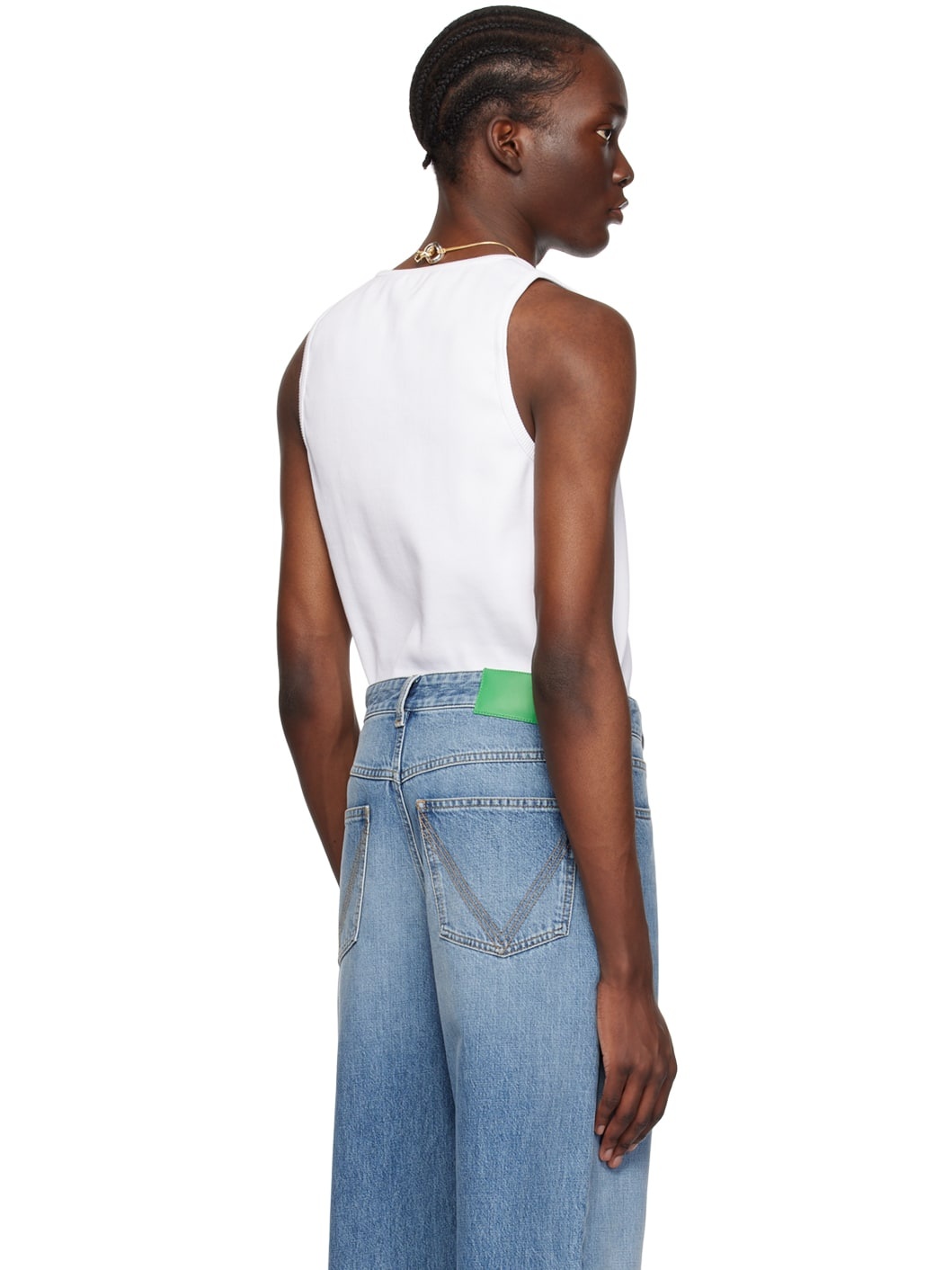 White Rib Tank Top - 3