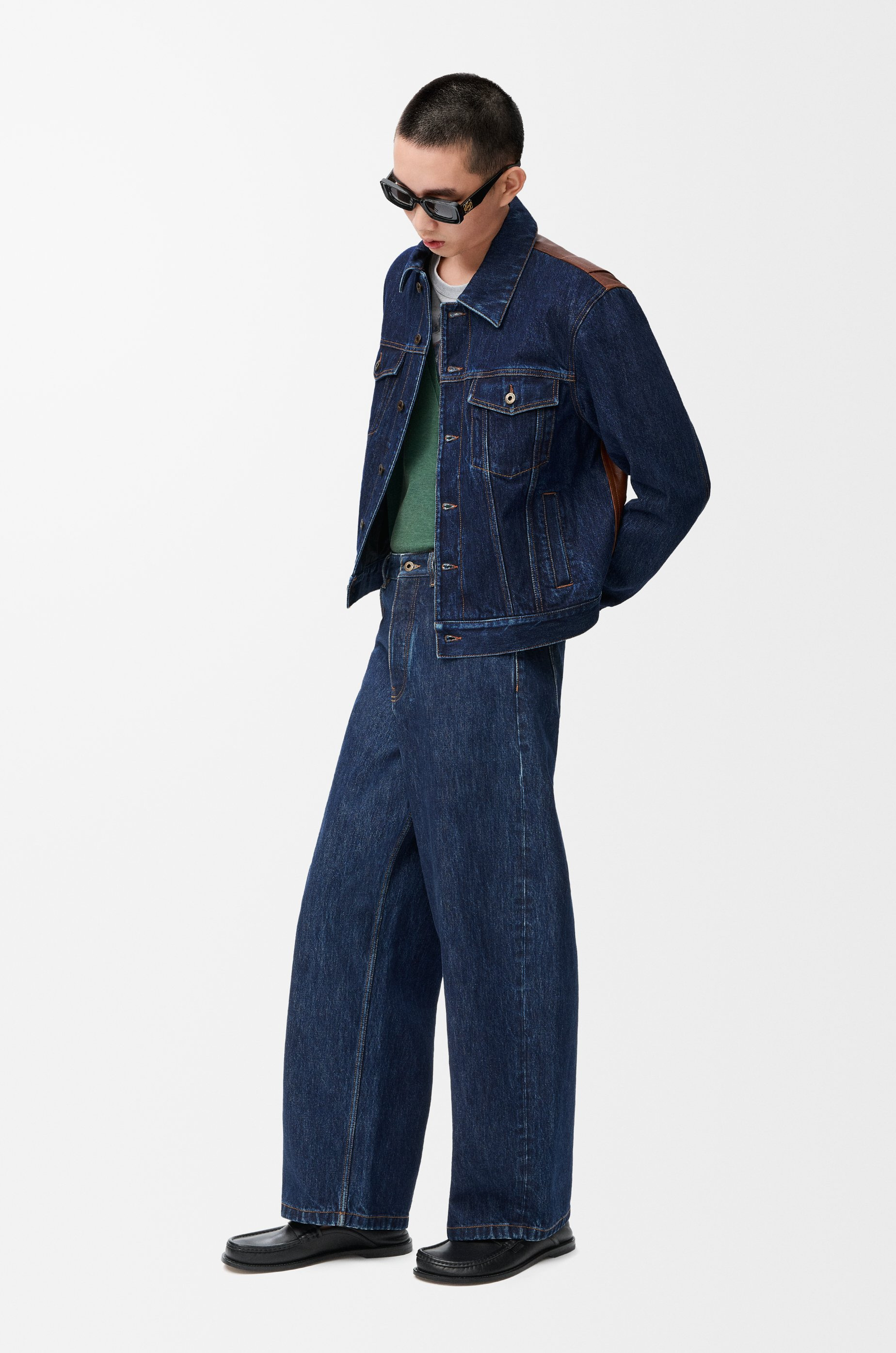 Hybrid jacket in denim and nappa calfskin - 2