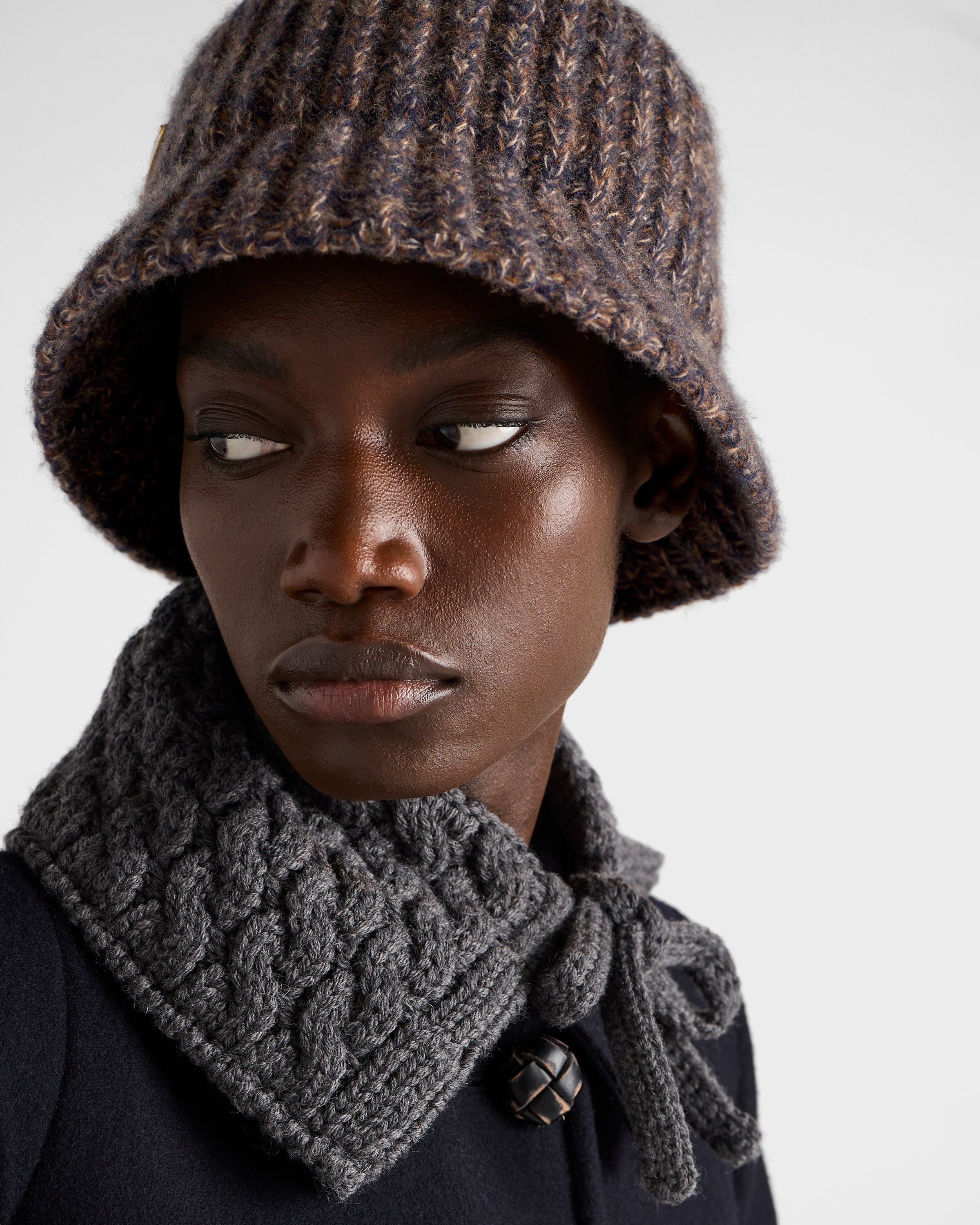 Mélange knit bucket hat - 5