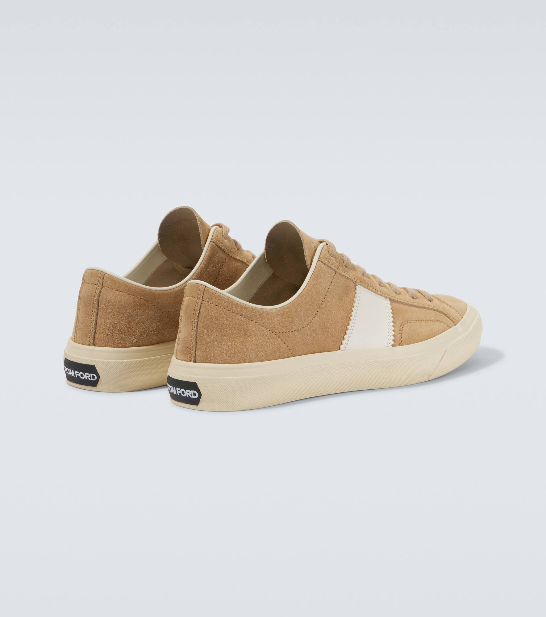 Cambridge leather-trimmed suede sneakers - 6