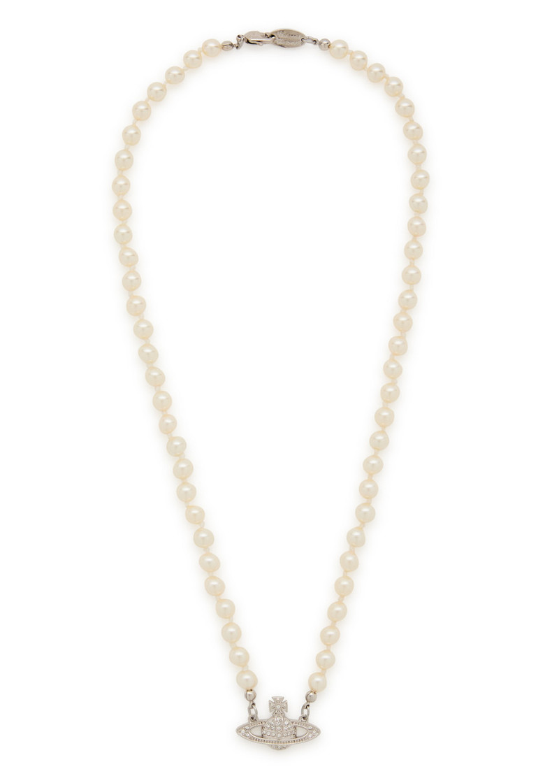 Vivienne Westwood Vivienne Westwood Mini Bas Relief Faux Pearl Necklace outlook