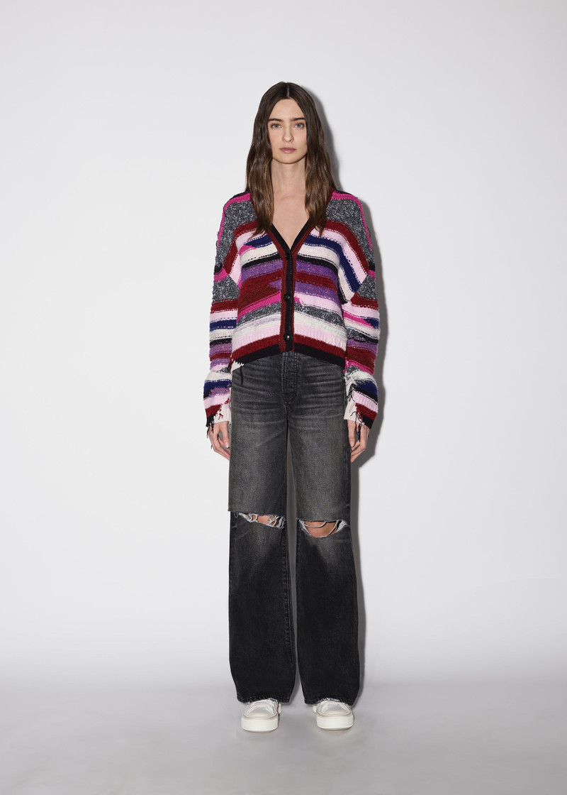 MULTI YARN STRIPE CARDIGAN 2