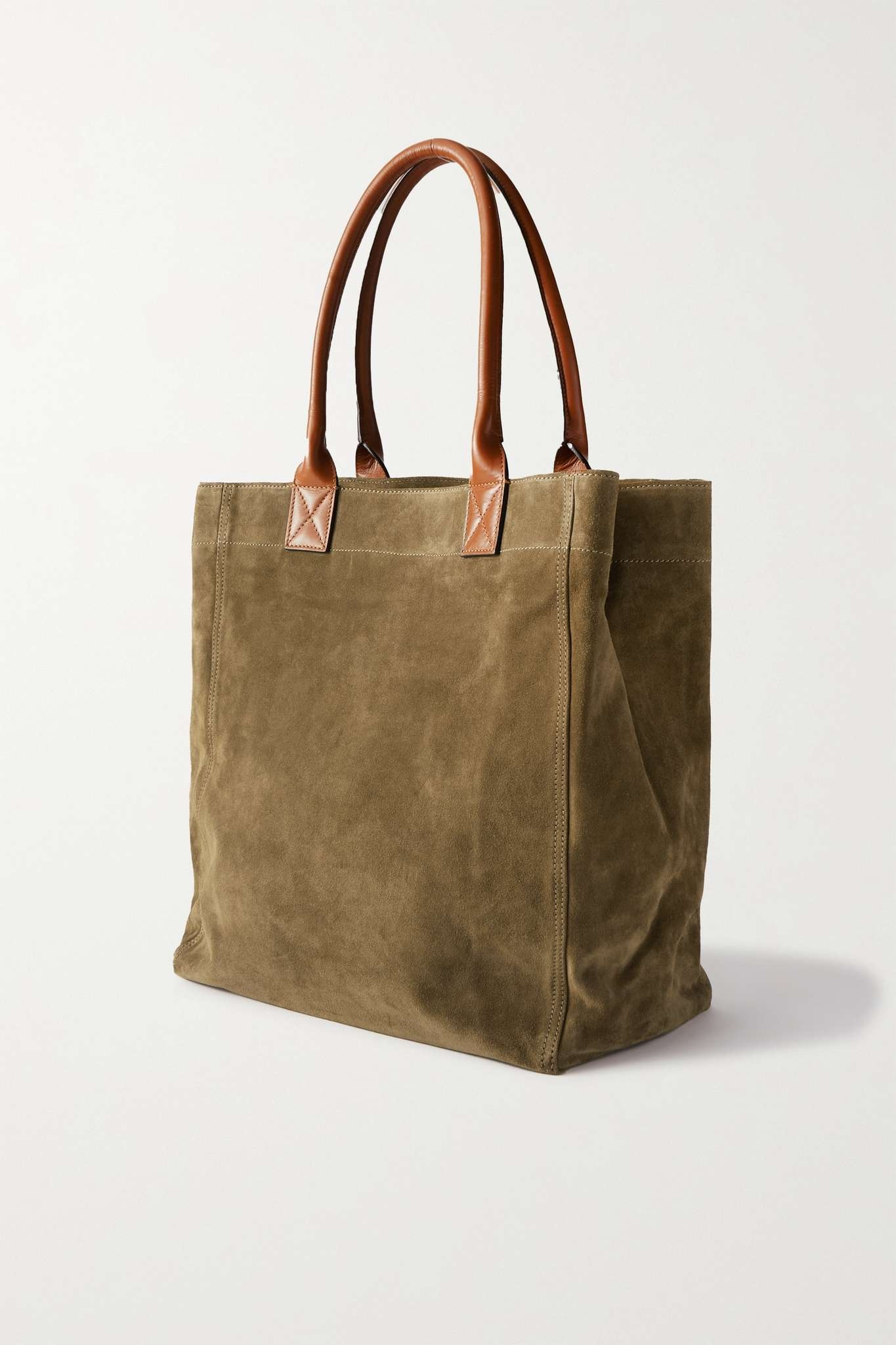 Yenky leather-trimmed suede tote - 3